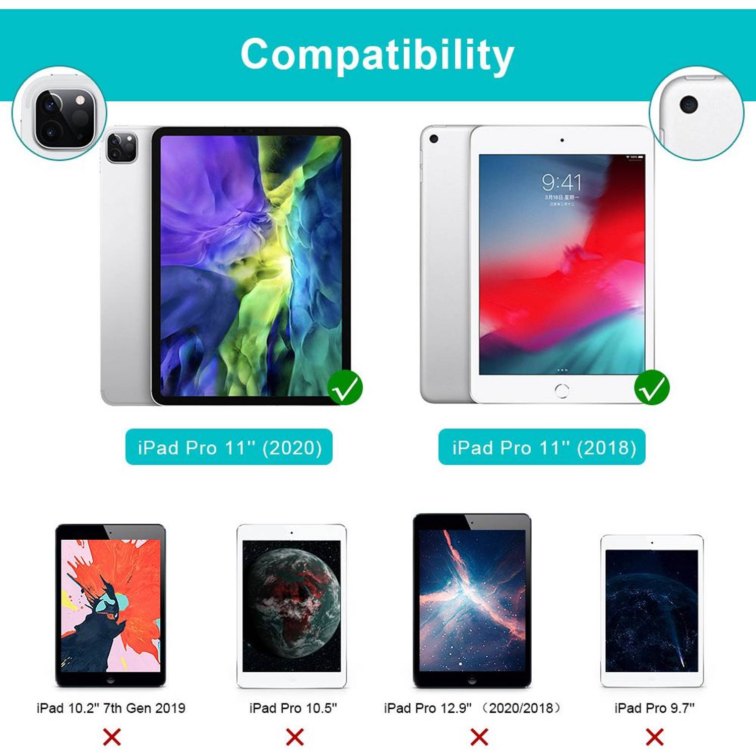 Choetech Wireless Keyboard Case with Touchpad Black iPad Pro 11inch Choetech Wireless Keyboard Case with Touchpad Black iPad Pro 11inch