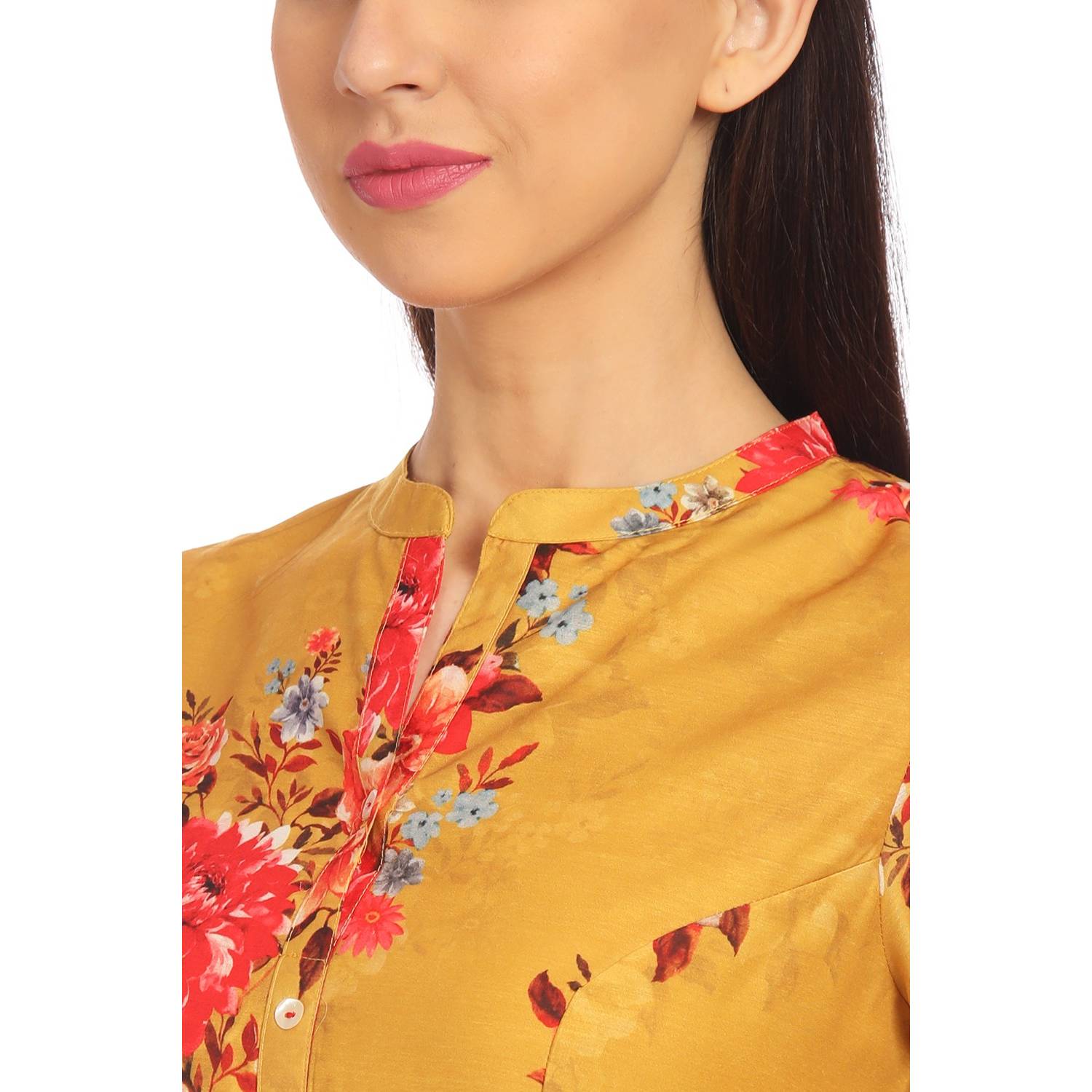 BIBA Yellow Printed Flared Dress Size 36 BIBA Yellow Printed Flared Dress Size 36