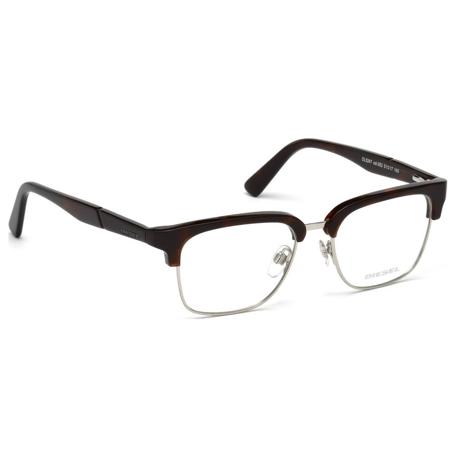 Diesel Optical Frame Dark Havana Plastic For Men DL5247 052 51 Diesel Optical Frame Dark Havana Plastic For Men DL5247 052 51