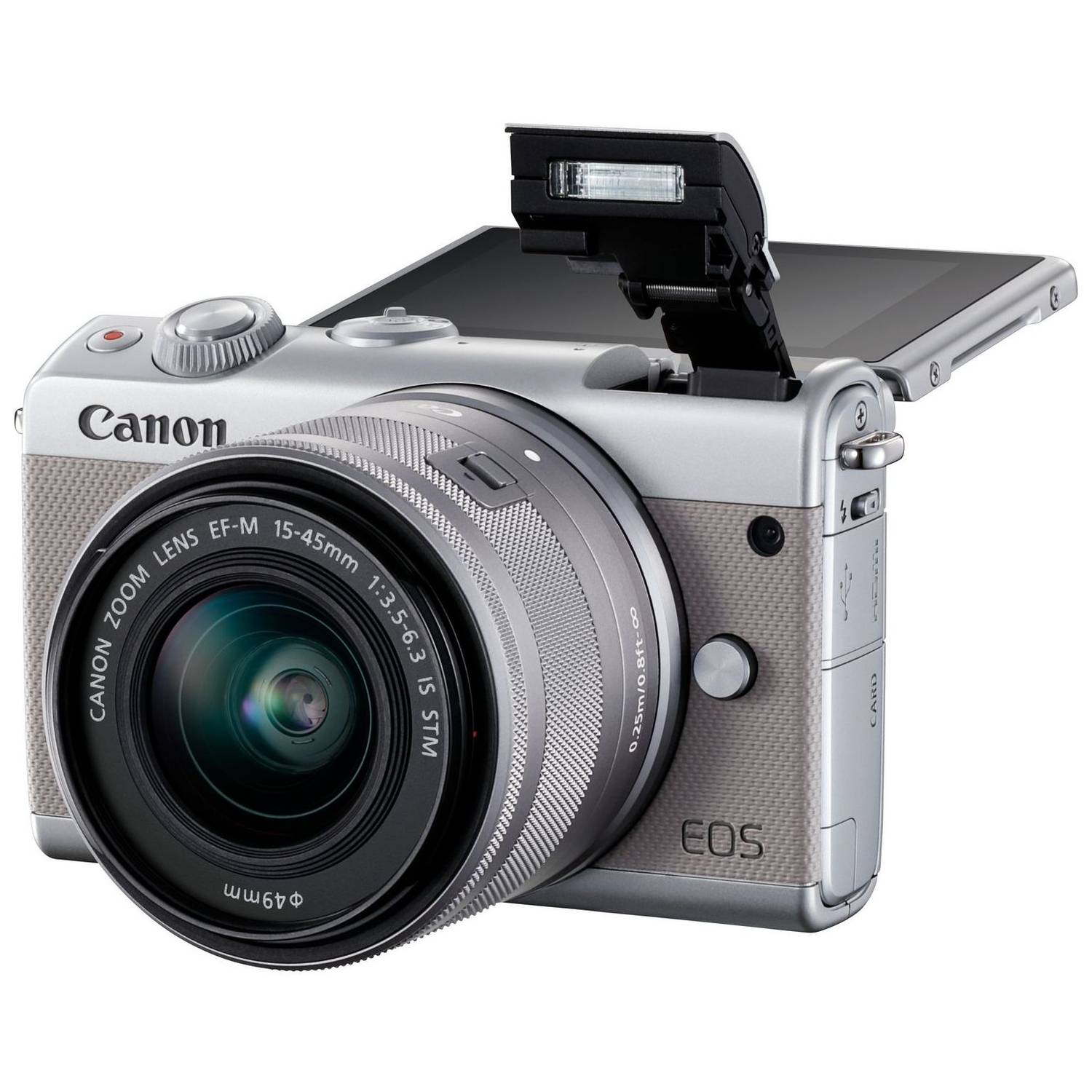 Canon EOS M100 Mirrorless Digital Camera Body Grey With EF-M15-45 IS STM Lens Canon EOS M100 Mirrorless Digital Camera Body Grey With EF-M15-45 IS STM Lens