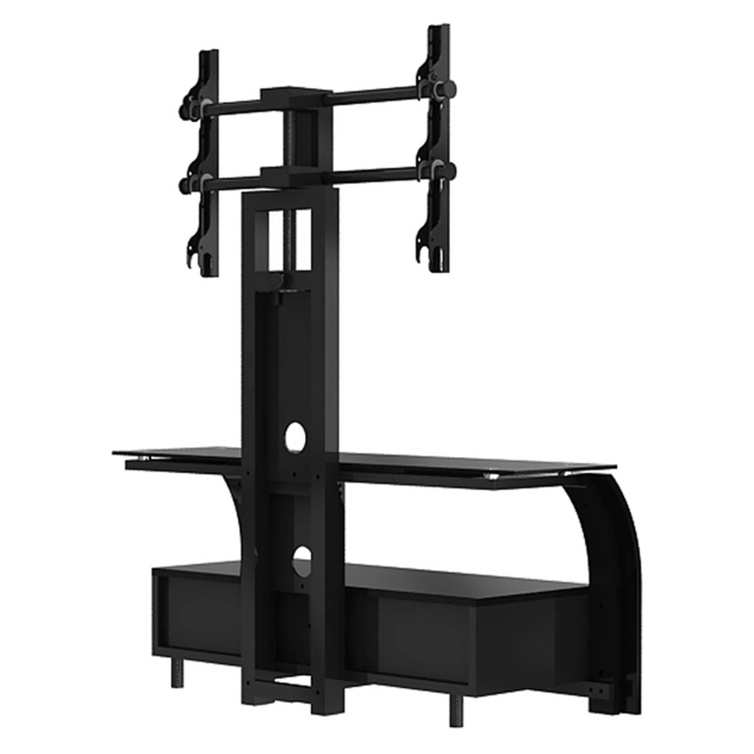 Sigma Ebony Shelf Glass TV Stand SPA034 Sigma Ebony Shelf Glass TV Stand SPA034