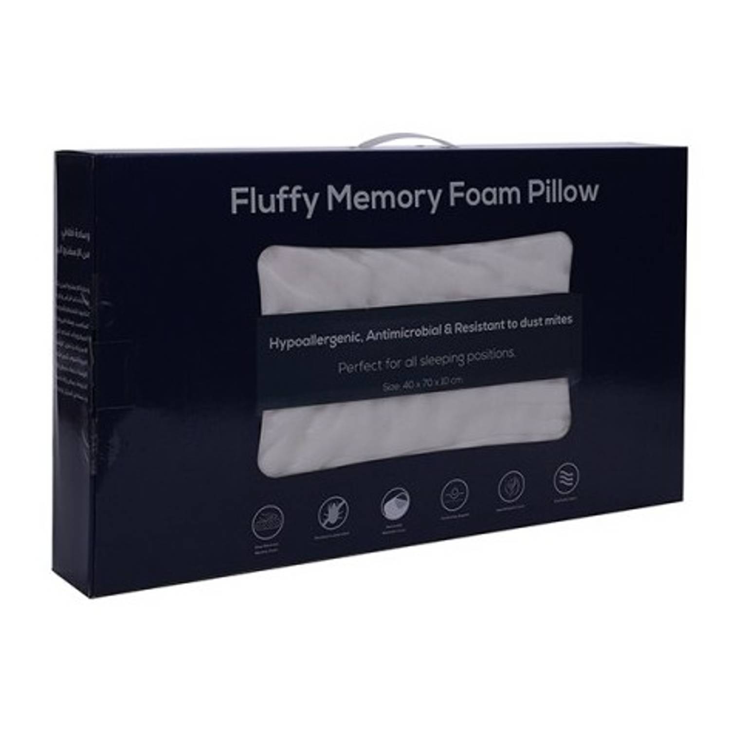 Fluffy Memory Foam Pillow 500Gsm White Fluffy Memory Foam Pillow 500Gsm White