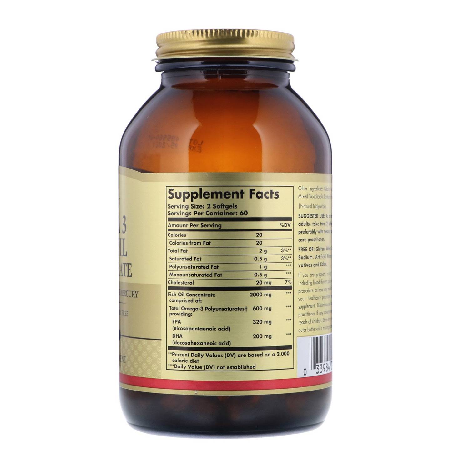 Solgar Omega-3 Fish Oil Concentrate 120 Softgels Solgar Omega-3 Fish Oil Concentrate 120 Softgels