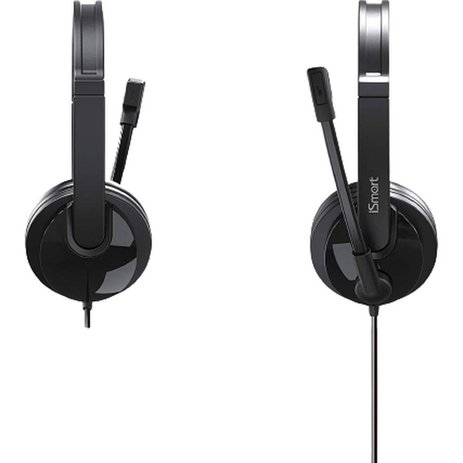 ISmart IC199 Wired Over Ear USB PC Headset Black ISmart IC199 Wired Over Ear USB PC Headset Black