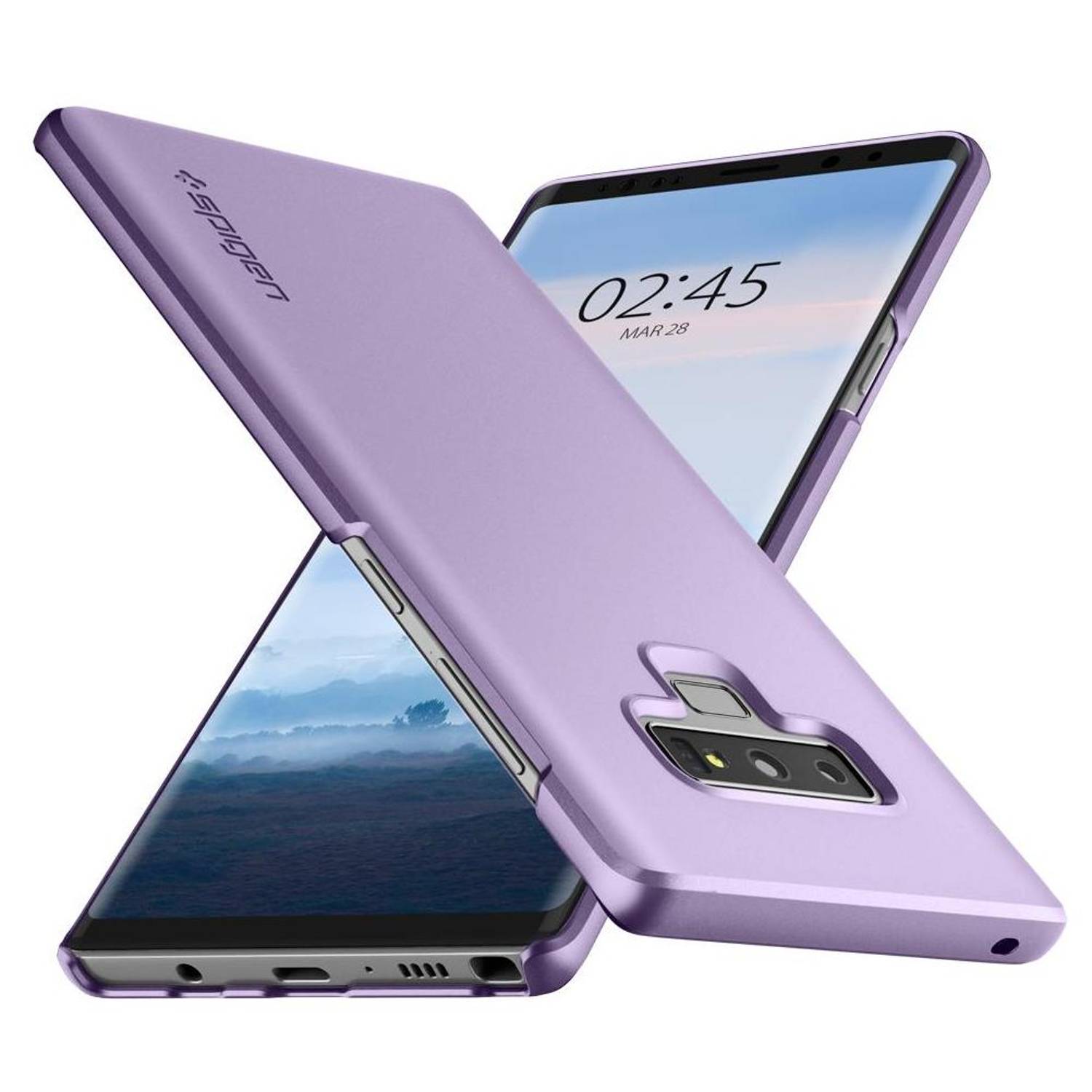 Spigen Thin Fit Case Lavender For Galaxy Note 9 Spigen Thin Fit Case Lavender For Galaxy Note 9