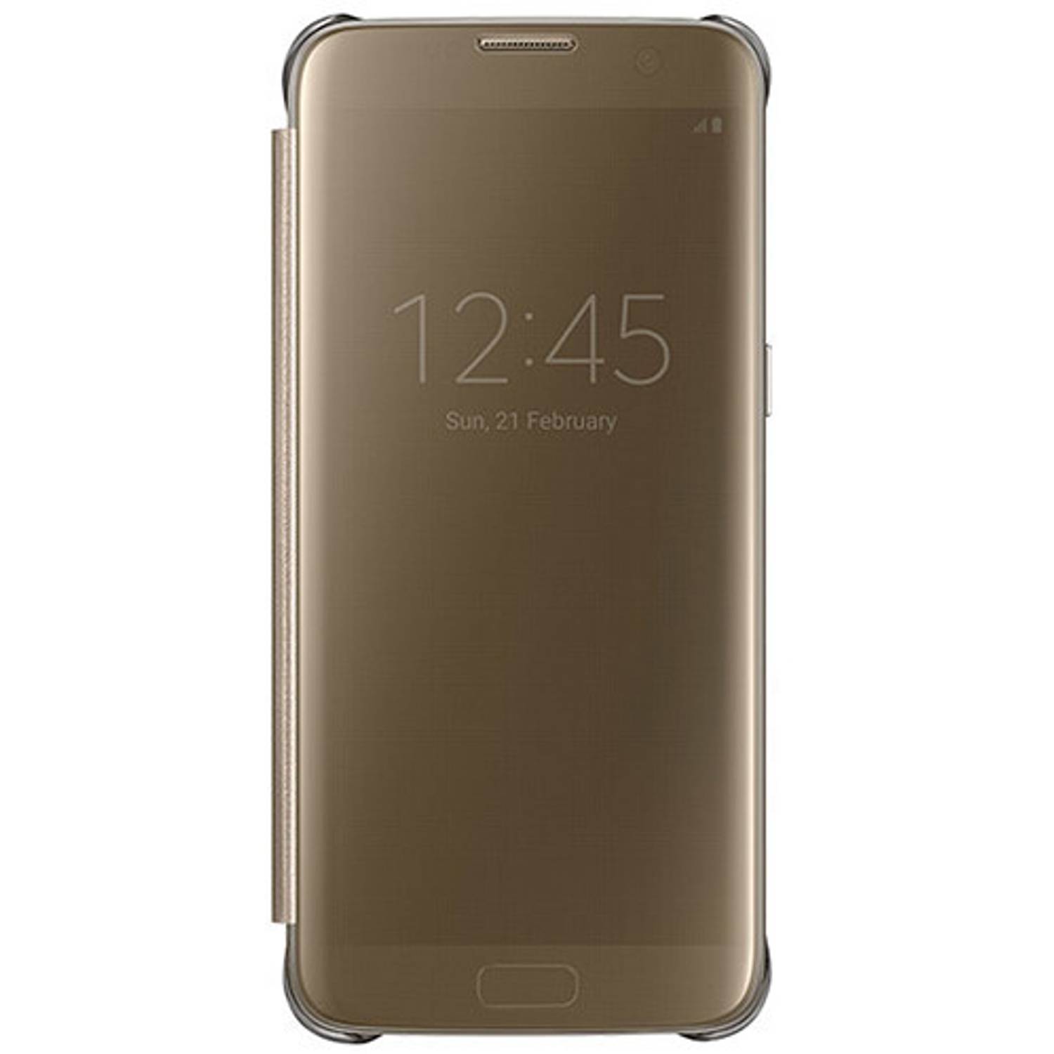Samsung EFZG935CFEGAE Clear View Cover Gold For Galaxy S7 Edge Samsung EFZG935CFEGAE Clear View Cover Gold For Galaxy S7 Edge