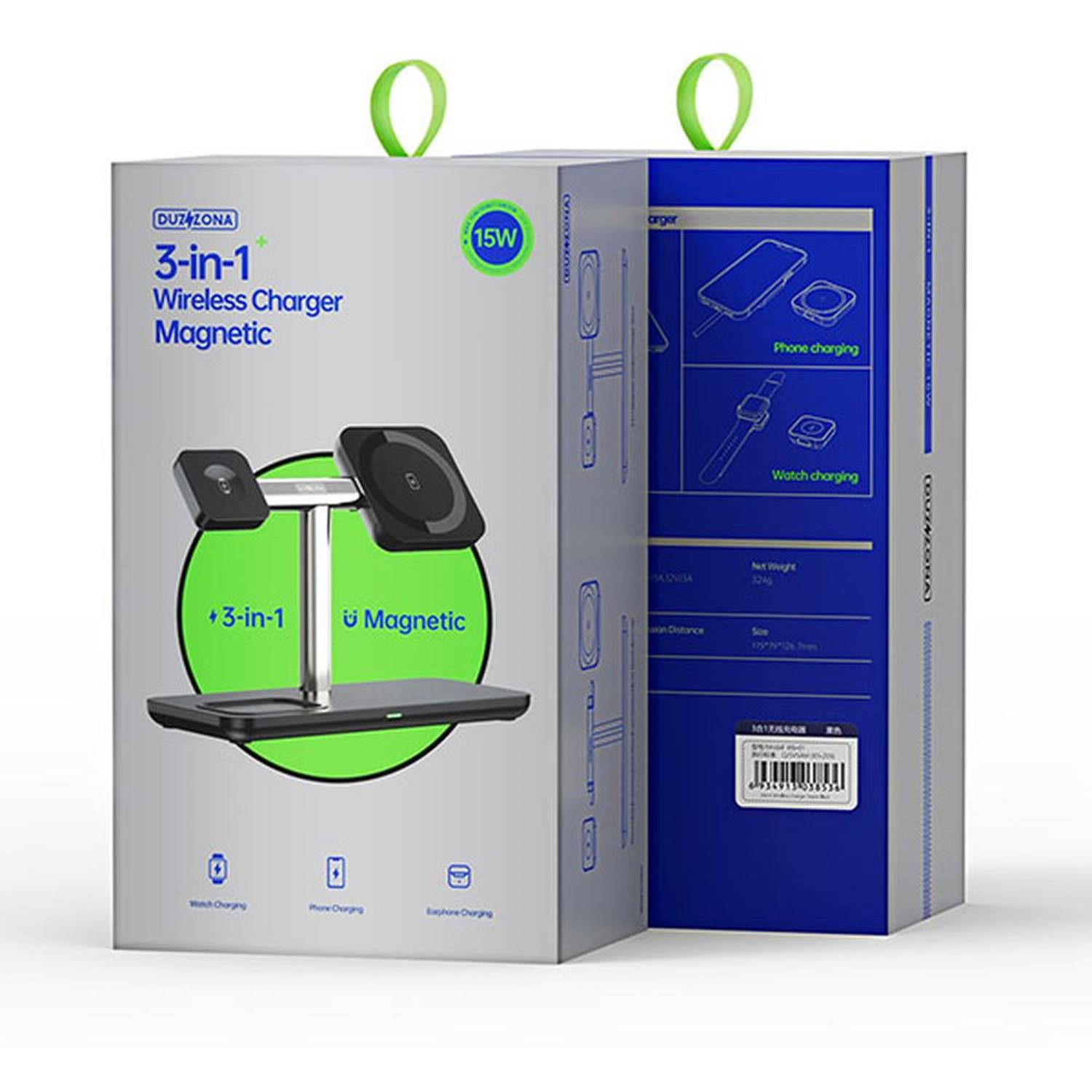 Duzzona 3 In 1 Charging Station Black Duzzona 3 In 1 Charging Station Black