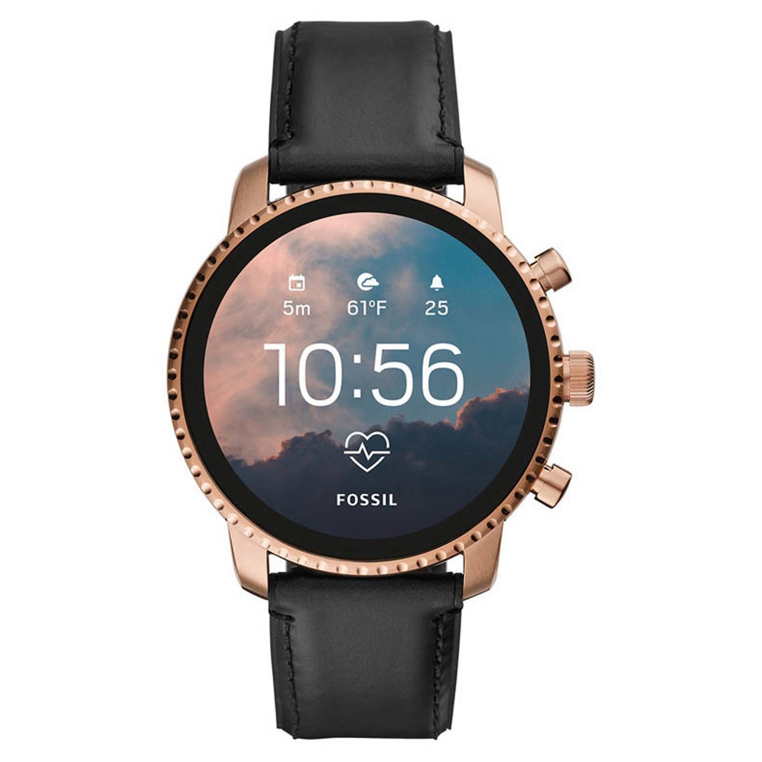 Fossil Gen4 Smartwatch Black Leather Men Fossil Gen4 Smartwatch Black Leather Men