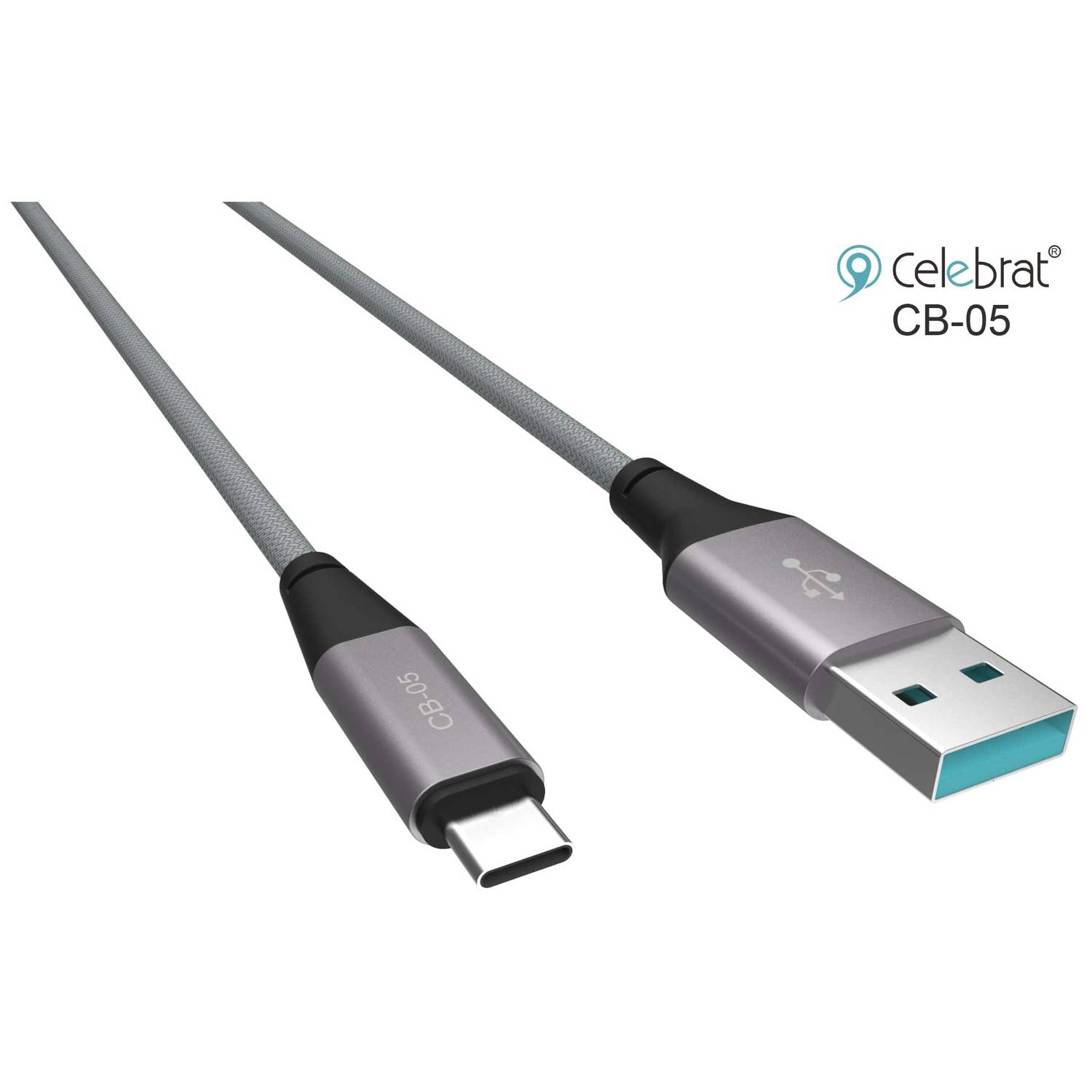 Celebrat Type C Cable 1m Grey - CB05T Celebrat Type C Cable 1m Grey - CB05T