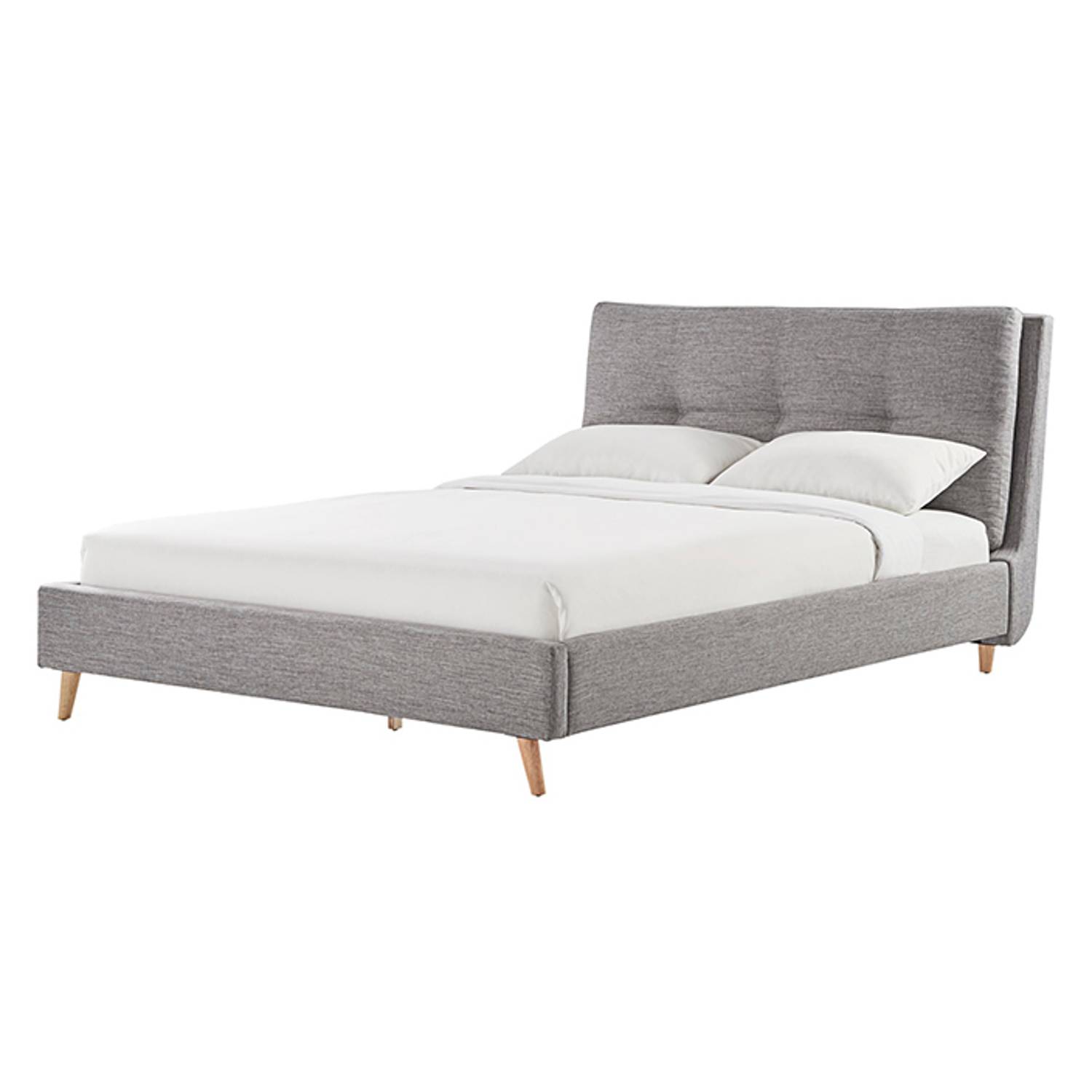 Plush Tufted Padded Headboard King without Mattress Grey Plush Tufted Padded Headboard King without Mattress Grey