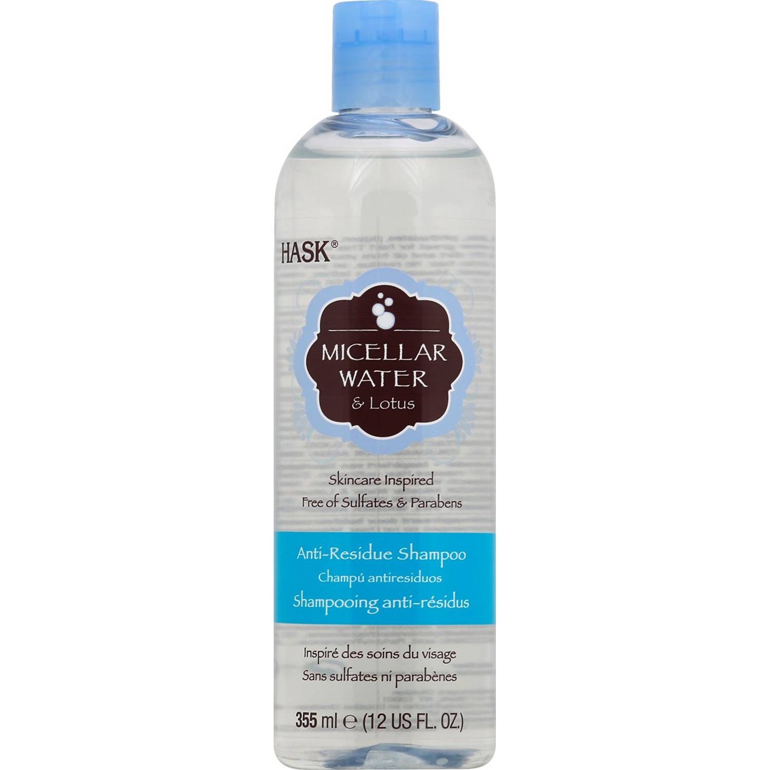 Hask Micellar Water & Lotus Anti-Residue Shampoo 355ml Hask Micellar Water & Lotus Anti-Residue Shampoo 355ml