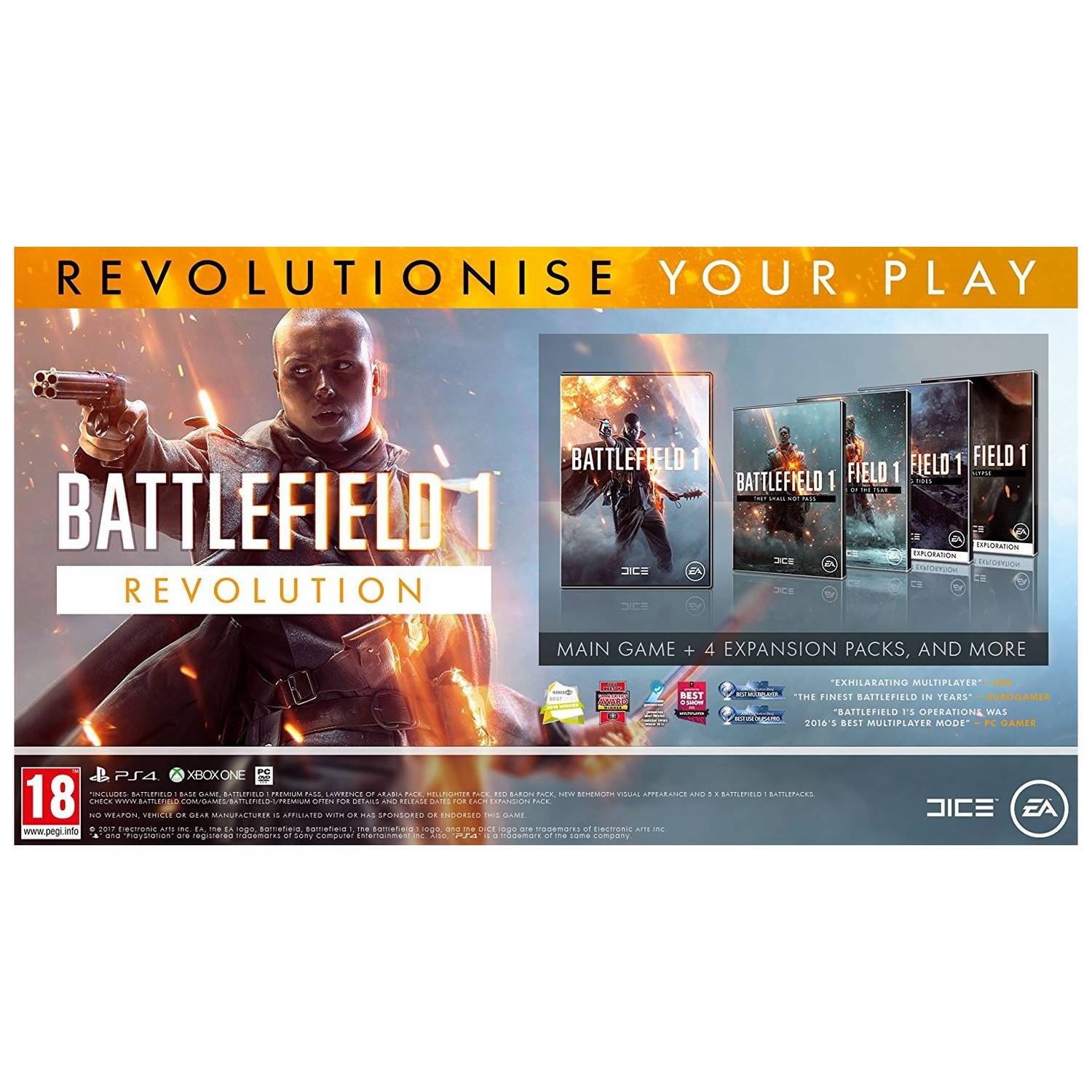 PS4 Battlefield 1 Revolution Game PS4 Battlefield 1 Revolution Game
