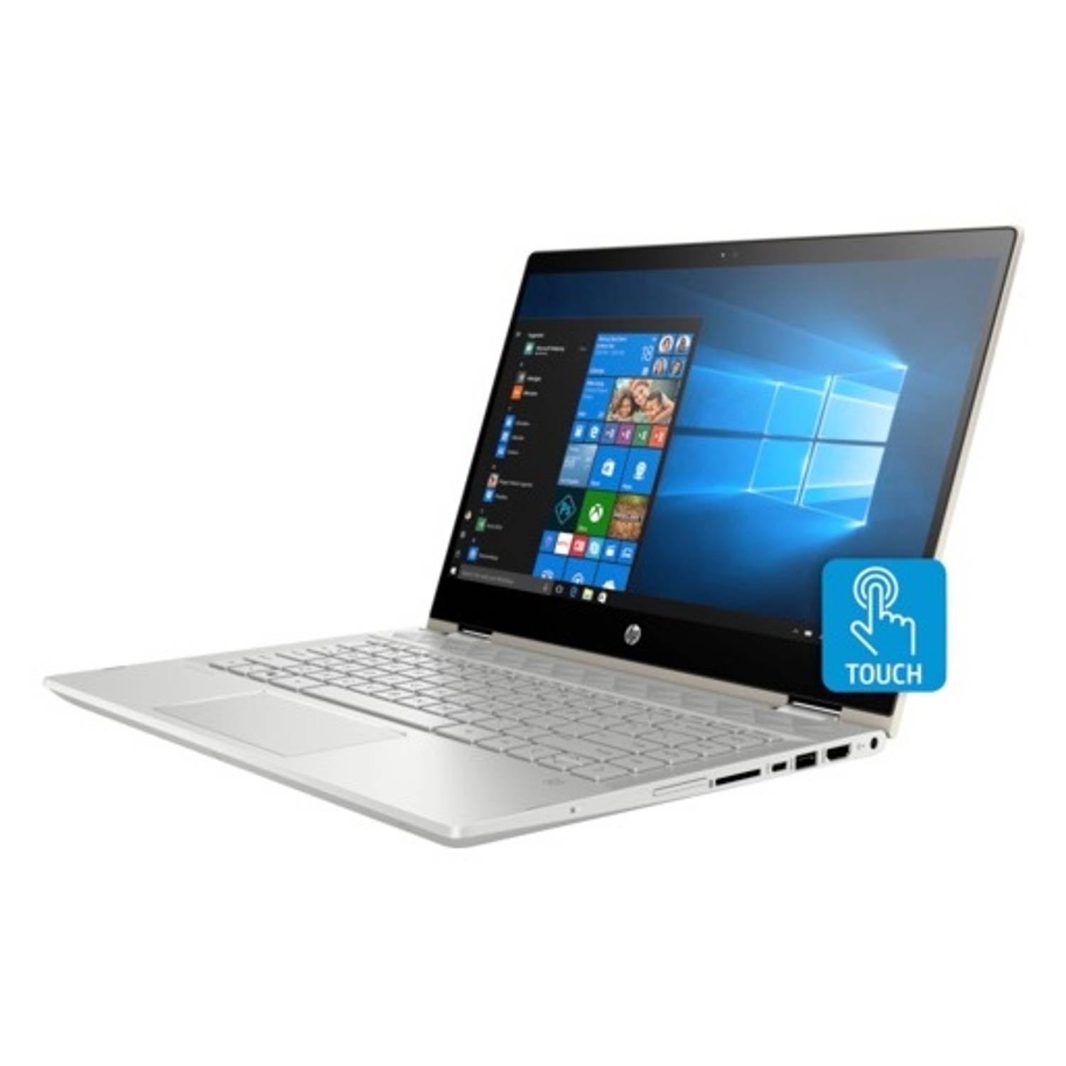 HP Pavilion x360 14-CD1004NE Convertible Touch Laptop - Core i5 1.6GHz 8GB 1TB+128GB 2GB Win10 14inch FHD Pale Gold HP Pavilion x360 14-CD1004NE Convertible Touch Laptop - Core i5 1.6GHz 8GB 1TB+128GB 2GB Win10 14inch FHD Pale Gold