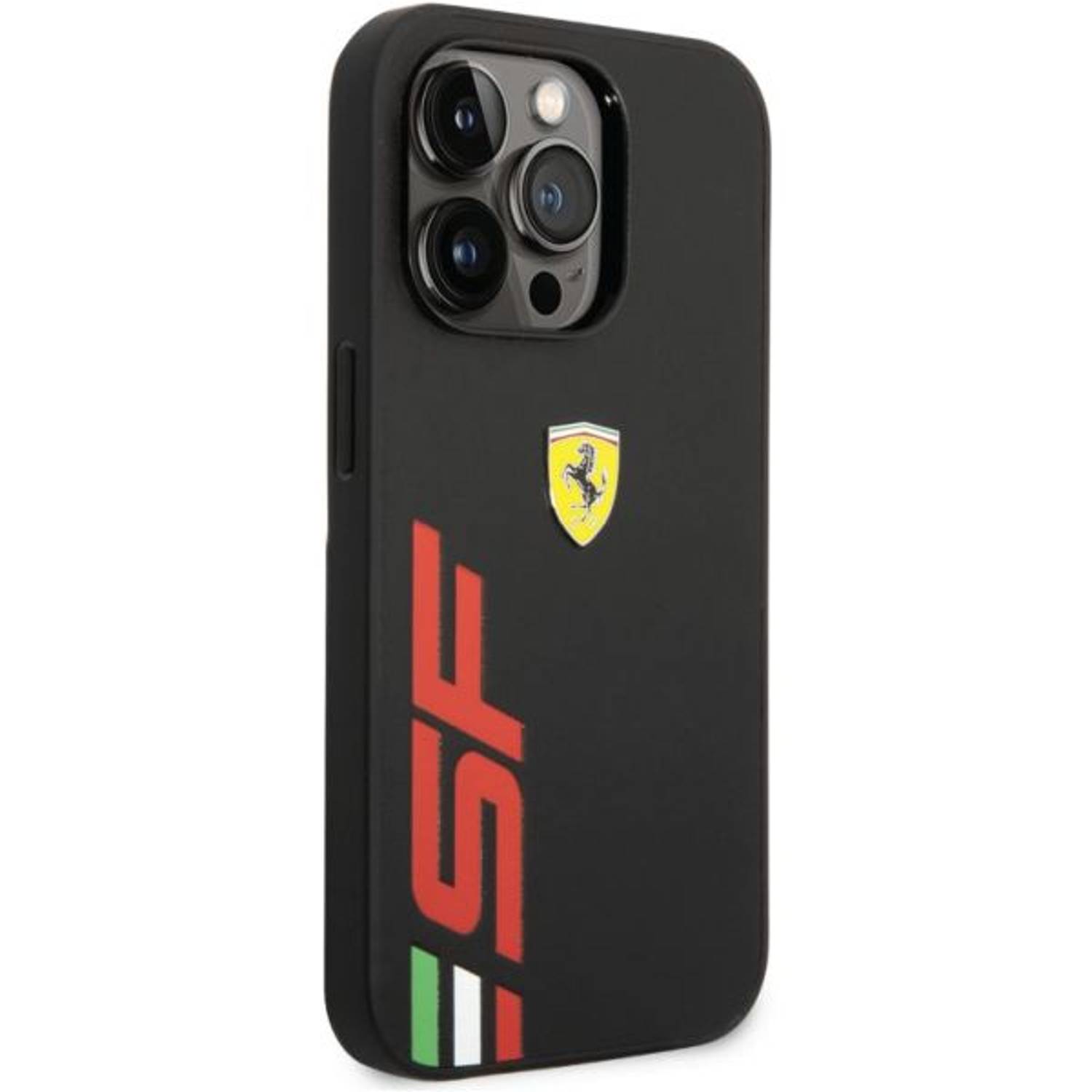 Ferrari Leather Case Black With SF Logo iPhone 14 Pro Max Ferrari Leather Case Black With SF Logo iPhone 14 Pro Max