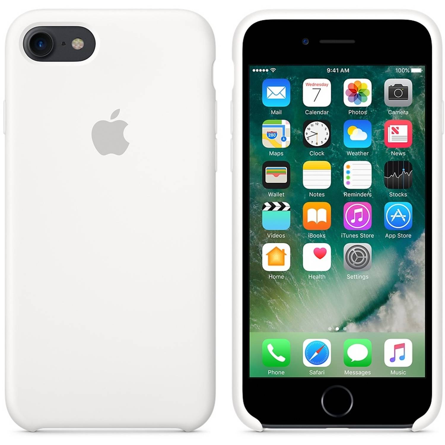 Apple MMWF2ZM/A iphone 7 Silicone Case White Apple MMWF2ZM/A iphone 7 Silicone Case White