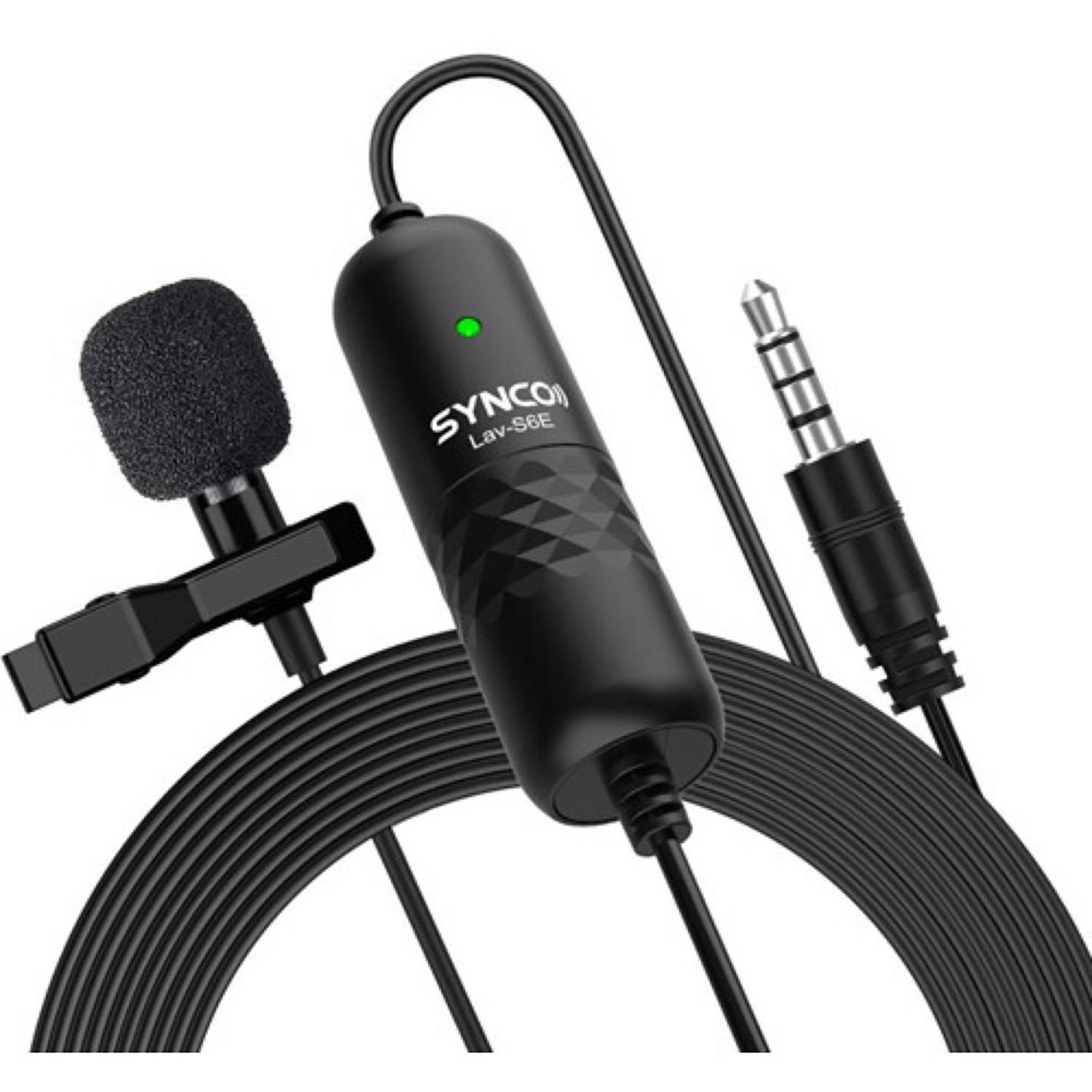 Synco Lavalier Omnidirectional Collar Microphone with Cable Black Synco Lavalier Omnidirectional Collar Microphone with Cable Black