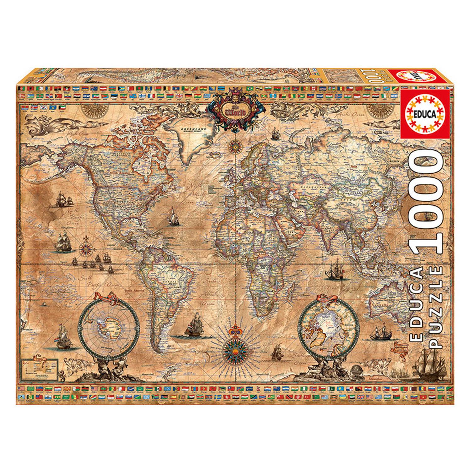 Educa Borras 15159 Antique World Map Puzzle 1000pcs Educa Borras 15159 Antique World Map Puzzle 1000pcs