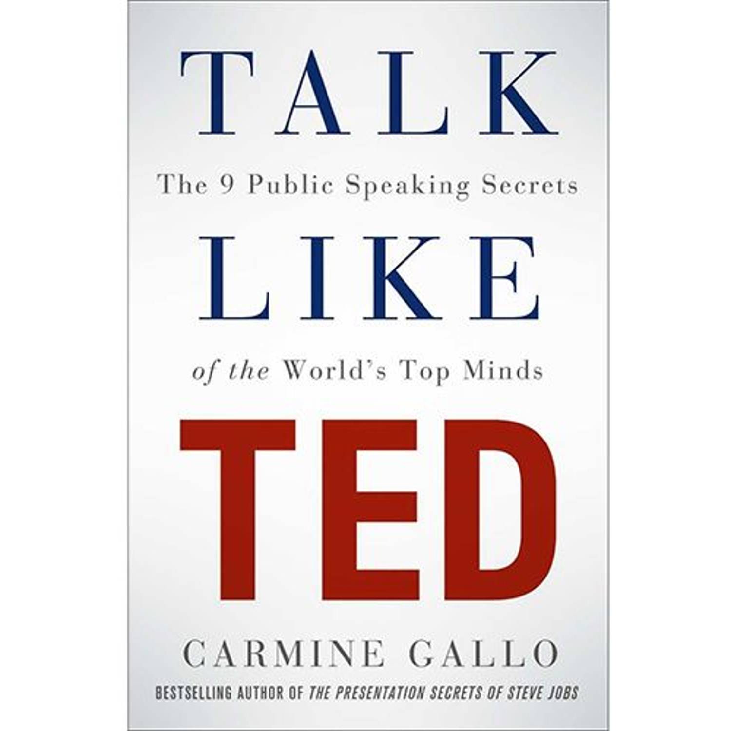 Talk Like TED The 9 Public Speaking Secrets Of The World'S Top Minds By Carmine Gallo - Paperback Talk Like TED The 9 Public Speaking Secrets Of The World'S Top Minds By Carmine Gallo - Paperback