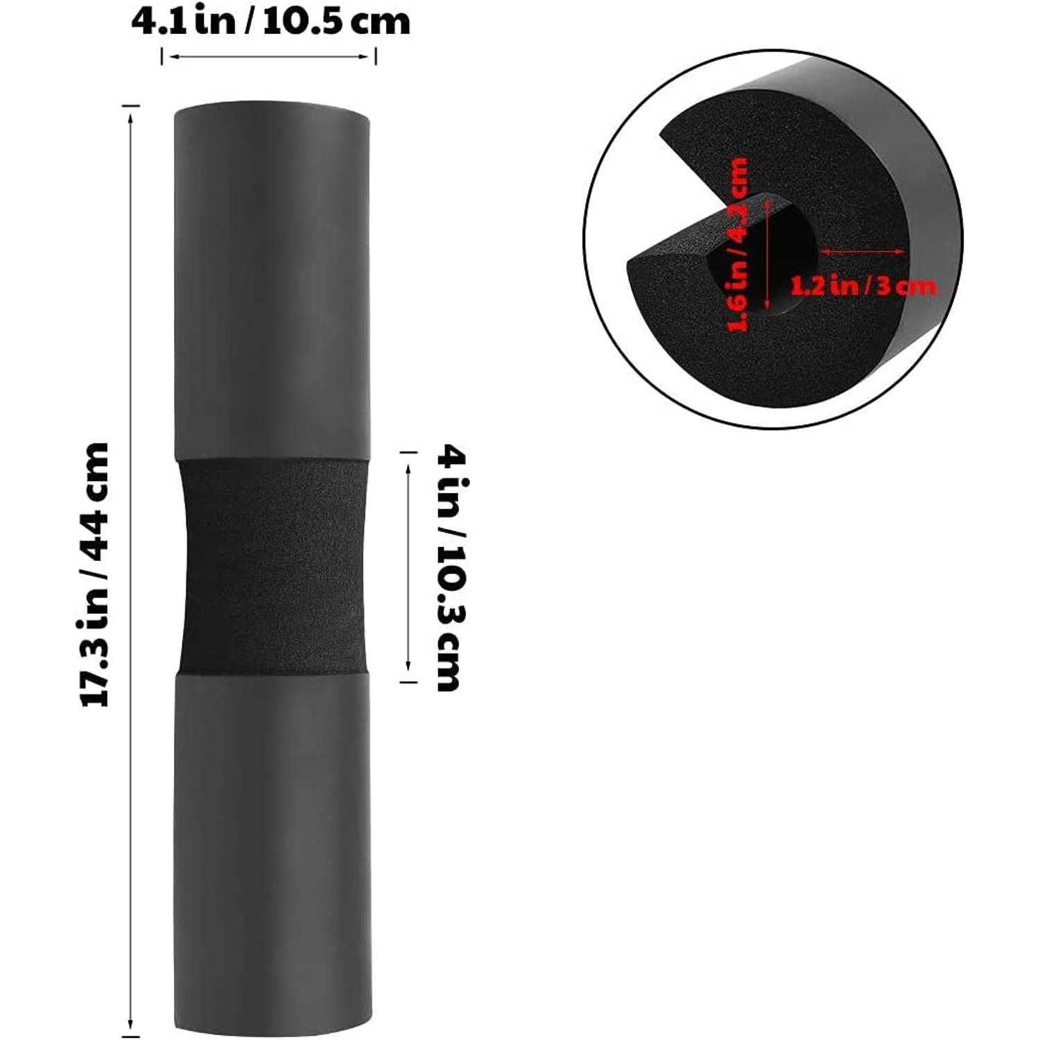 ULTIMAX Gym Bar Foam Pad Barbell Squat Pad Neck and Shoulder Ergonomic Protective Pad Support Sponge Foam Bar Pad, Bar Padding Cushion Shoulder Protector for Hip Thrusts, Squats, Lunges (Black) ULTIMAX Gym Bar Foam Pad Barbell Squat Pad Neck and Shoulder Ergonomic Protective Pad Support Sponge Foam Bar Pad, Bar Padding Cushion Shoulder Protector for Hip Thrusts, Squats, Lunges (Black)