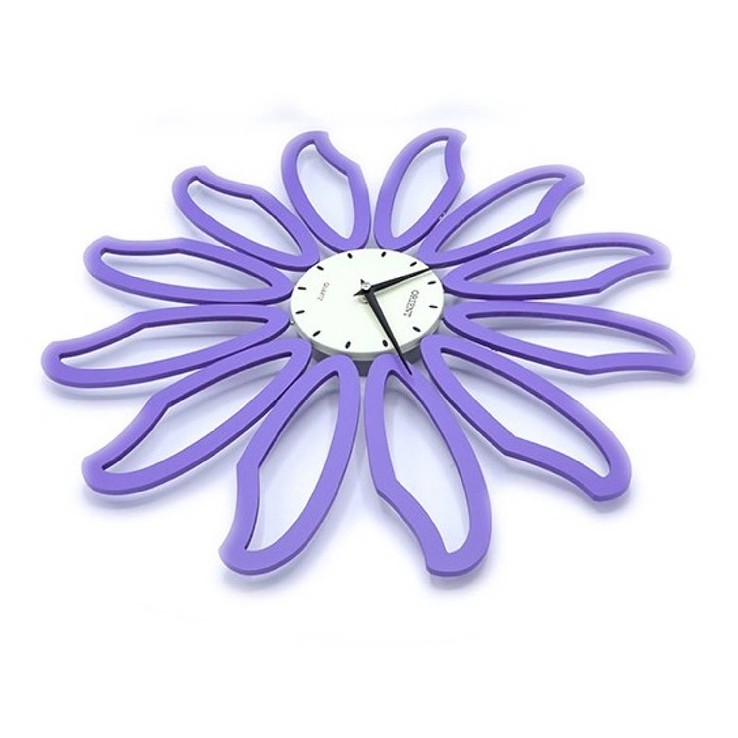 Orient Spider Flower Wooden Purple Wall Clock Orient Spider Flower Wooden Purple Wall Clock