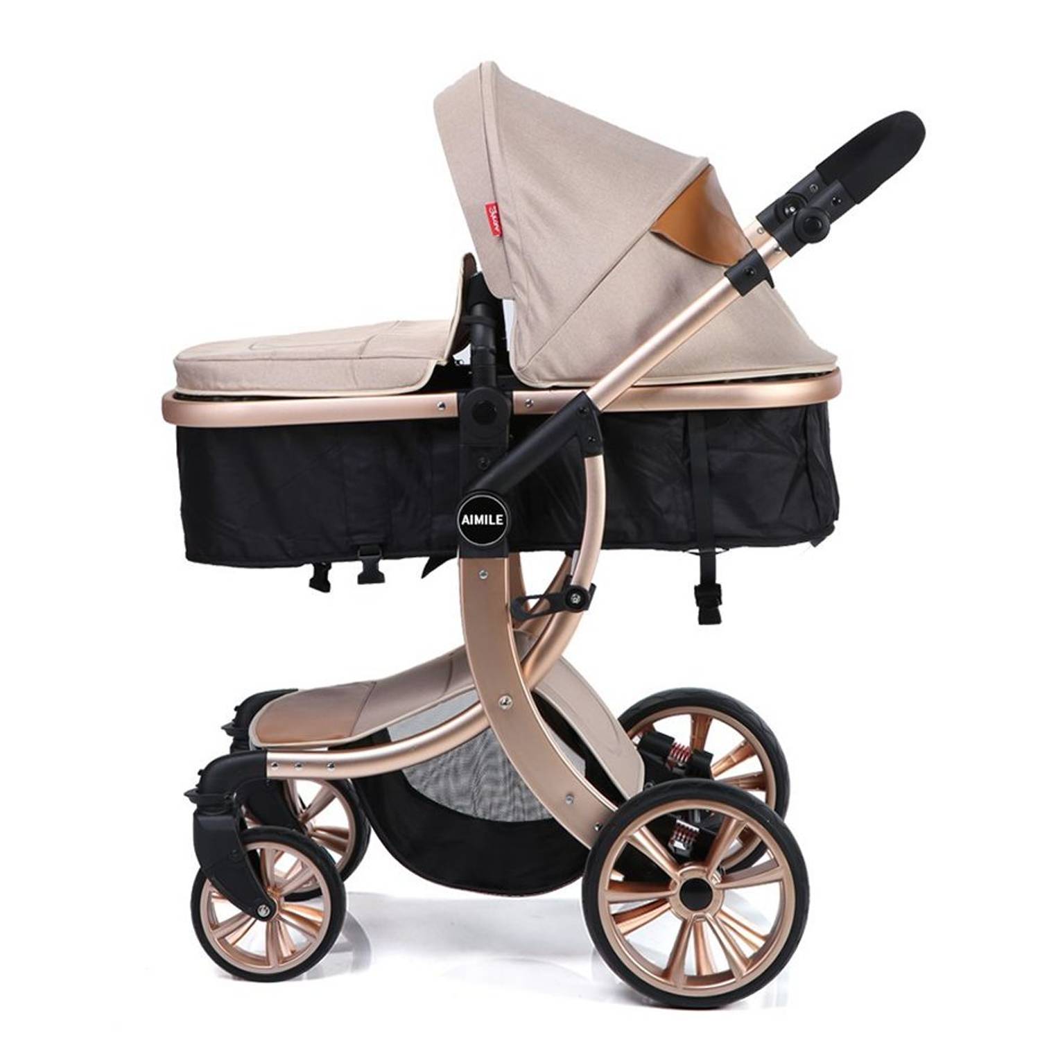Teknum 3 IN 1 Luxury Pram Stroller Aimile Khakhi Teknum 3 IN 1 Luxury Pram Stroller Aimile Khakhi