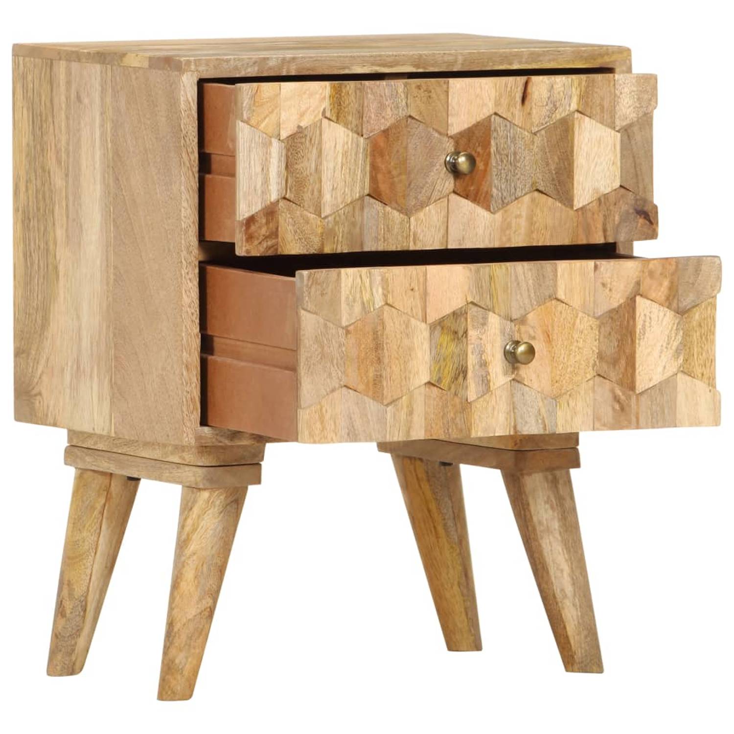 vidaXL Bedside Cabinet 40x30x50 cm Solid Mango Wood vidaXL Bedside Cabinet 40x30x50 cm Solid Mango Wood