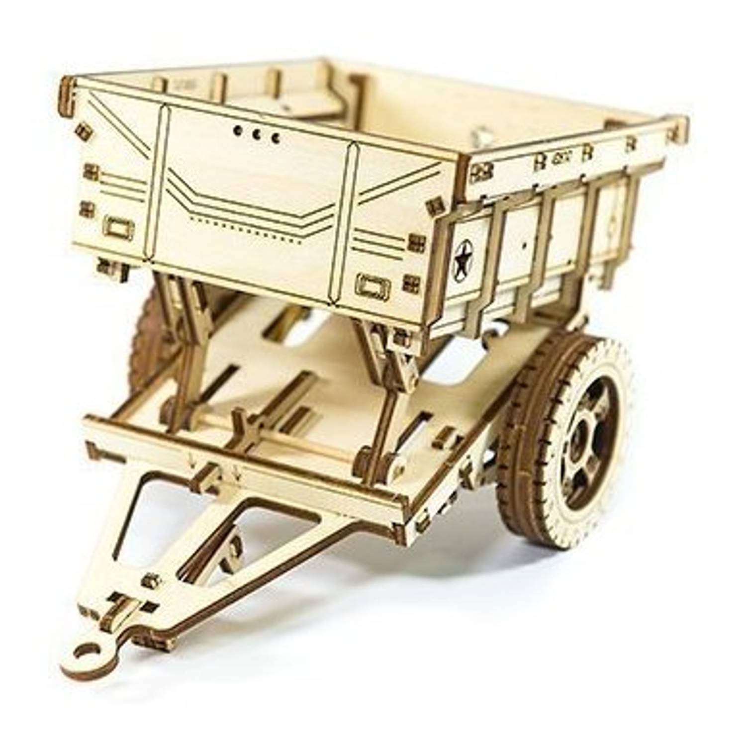 Wooden City Trailer 3D Mechanical Model Wooden City Trailer 3D Mechanical Model