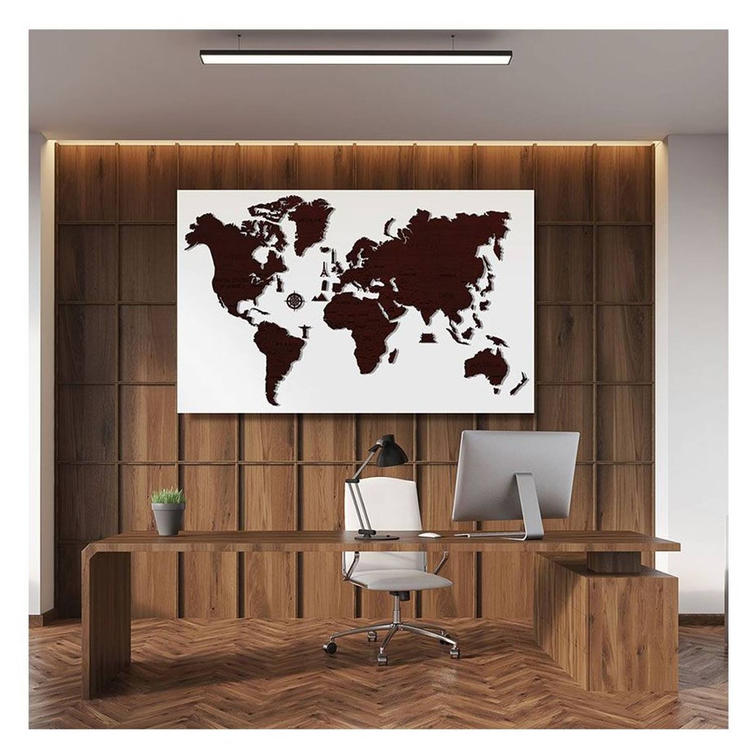 Wooden City Wooden World Map XL Dark Oak Wooden City Wooden World Map XL Dark Oak