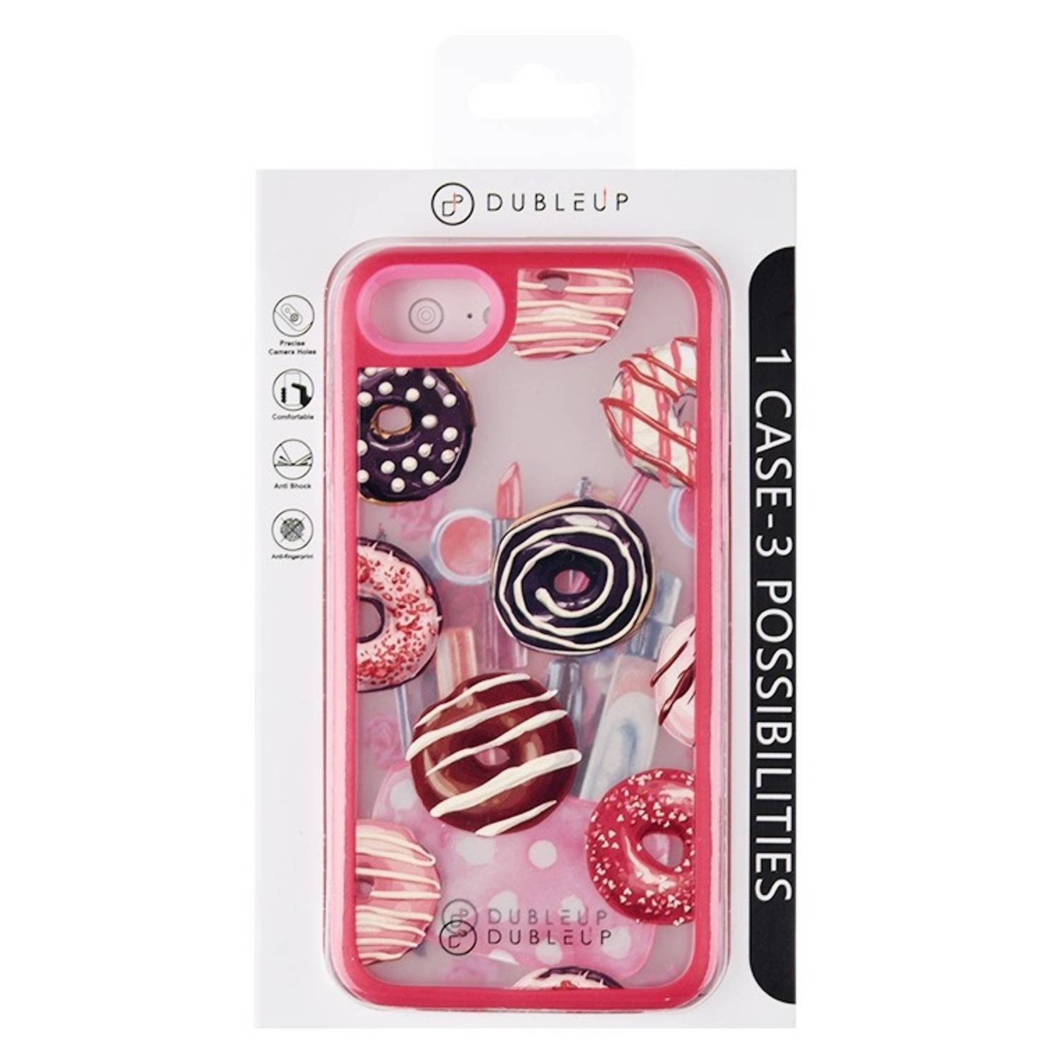 Dubleup Bumper With 3 In 1 Back Case Pink For Apple iPhone X Dubleup Bumper With 3 In 1 Back Case Pink For Apple iPhone X