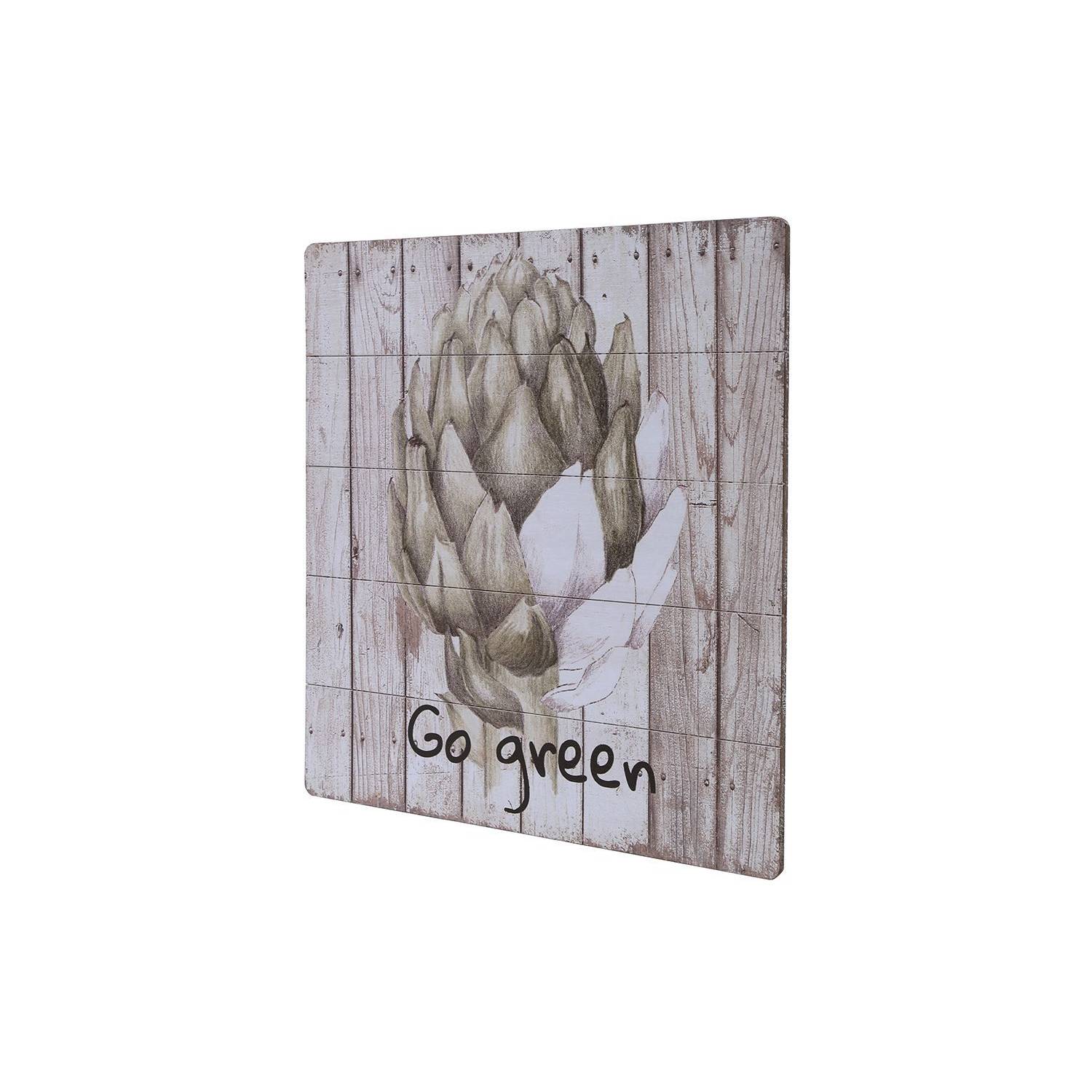 Pan Emirates Go Green Wall Art 50x2.5x50cm Multi Color Pan Emirates Go Green Wall Art 50x2.5x50cm Multi Color