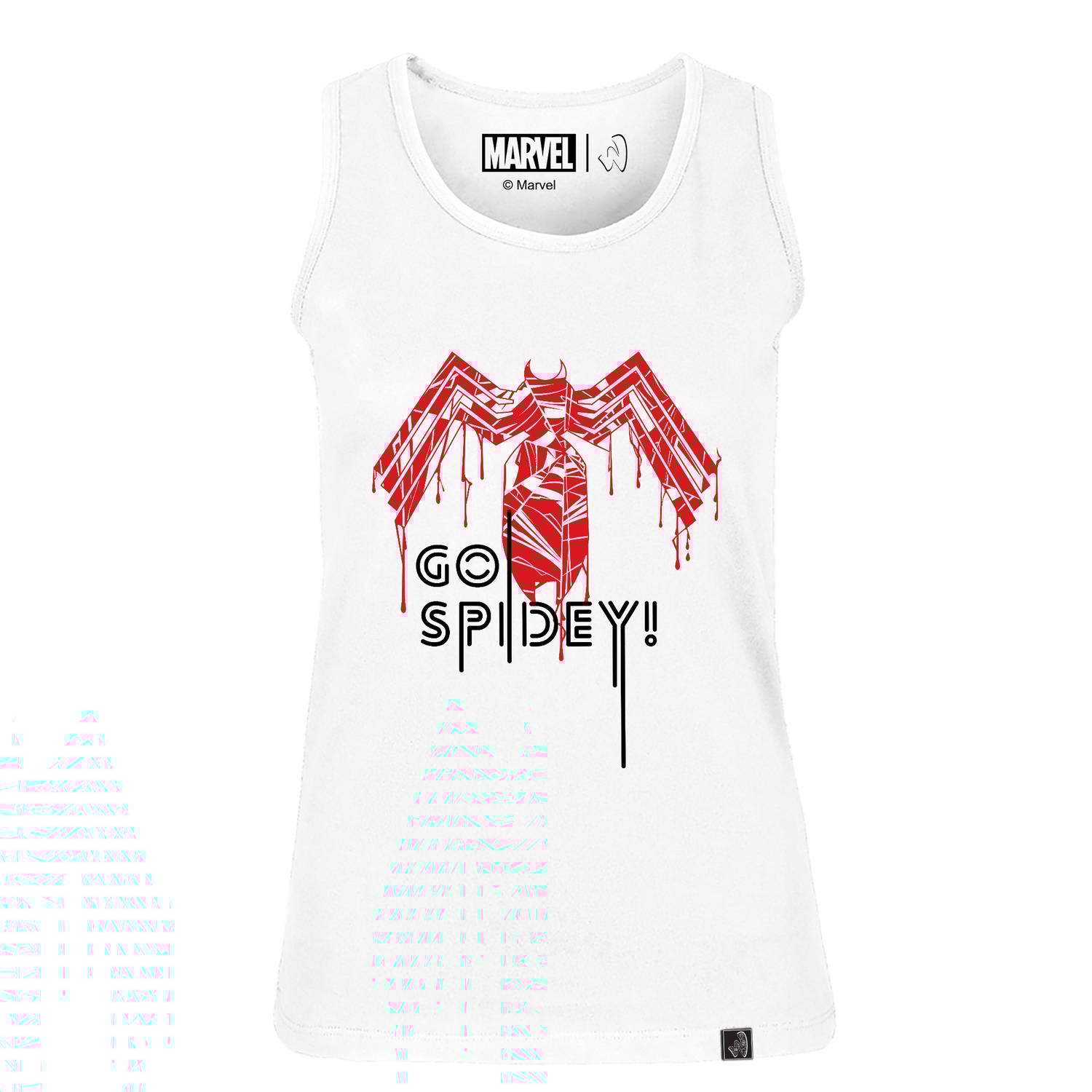 Marvel Black Spiderman Women's Tank Top White Double Extra Large Marvel Black Spiderman Women's Tank Top White Double Extra Large