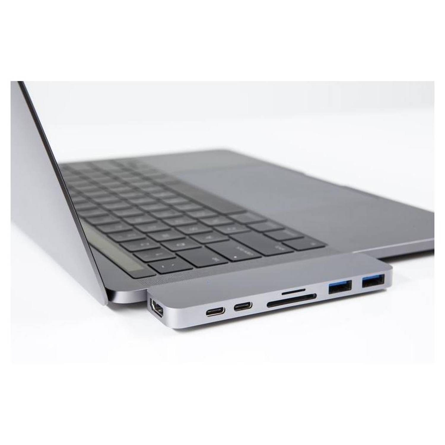 Hyper Drive GN28B Usb Hub 7in1 With Thurderbolt 3 Silver Hyper Drive GN28B Usb Hub 7in1 With Thurderbolt 3 Silver