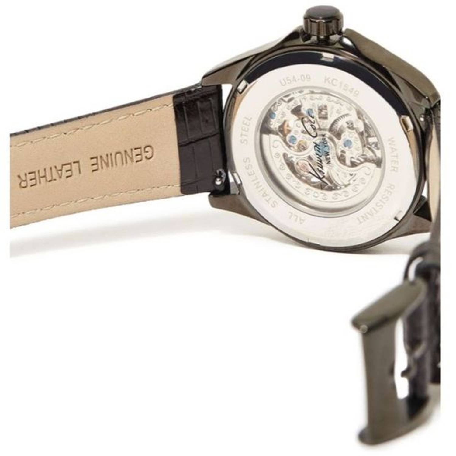 Kenneth Cole 10011931 Automatic Mens Black Leather Gray dial Watch Kenneth Cole 10011931 Automatic Mens Black Leather Gray dial Watch