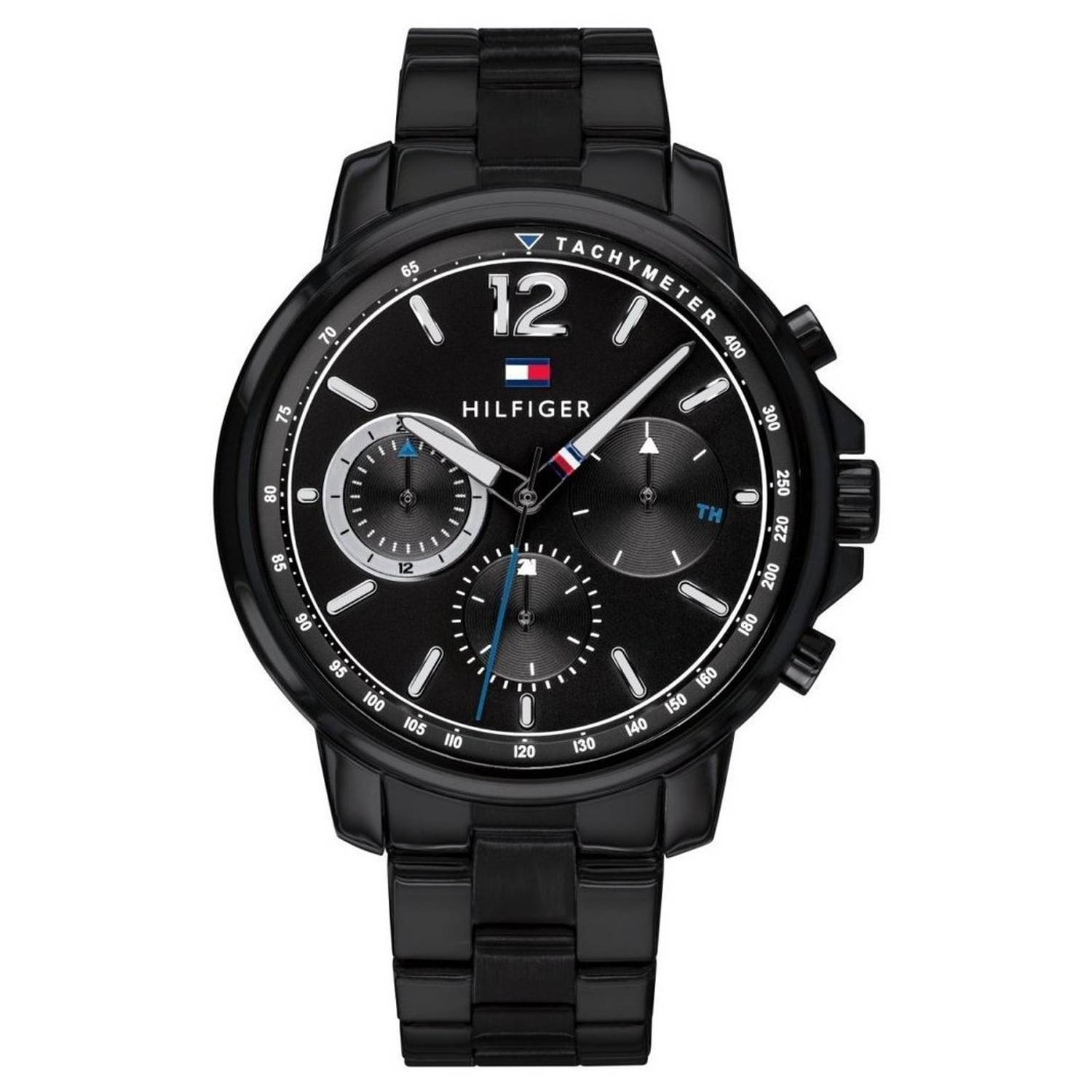 Tommy Hilfiger Landon Black Metal Watch For Men 1791529 Tommy Hilfiger Landon Black Metal Watch For Men 1791529