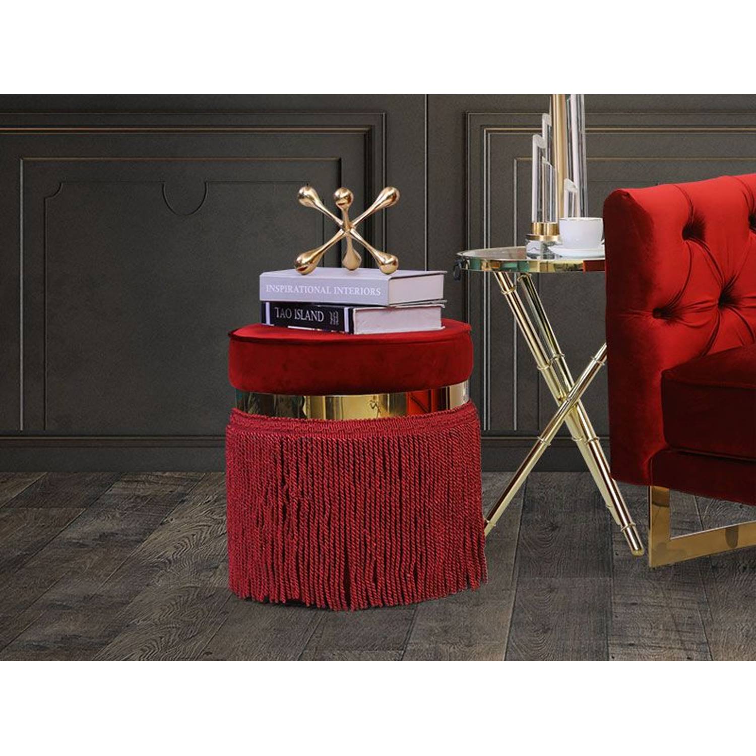 Pan Emirates Nessie Ottoman Red Pan Emirates Nessie Ottoman Red