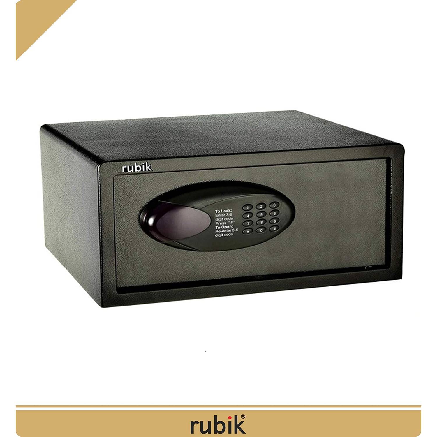 Safe Box For Home And Hotels With Lcd Auto Digital Panel And Key (42x20x37cm) Black Safe Box For Home And Hotels With Lcd Auto Digital Panel And Key (42x20x37cm) Black