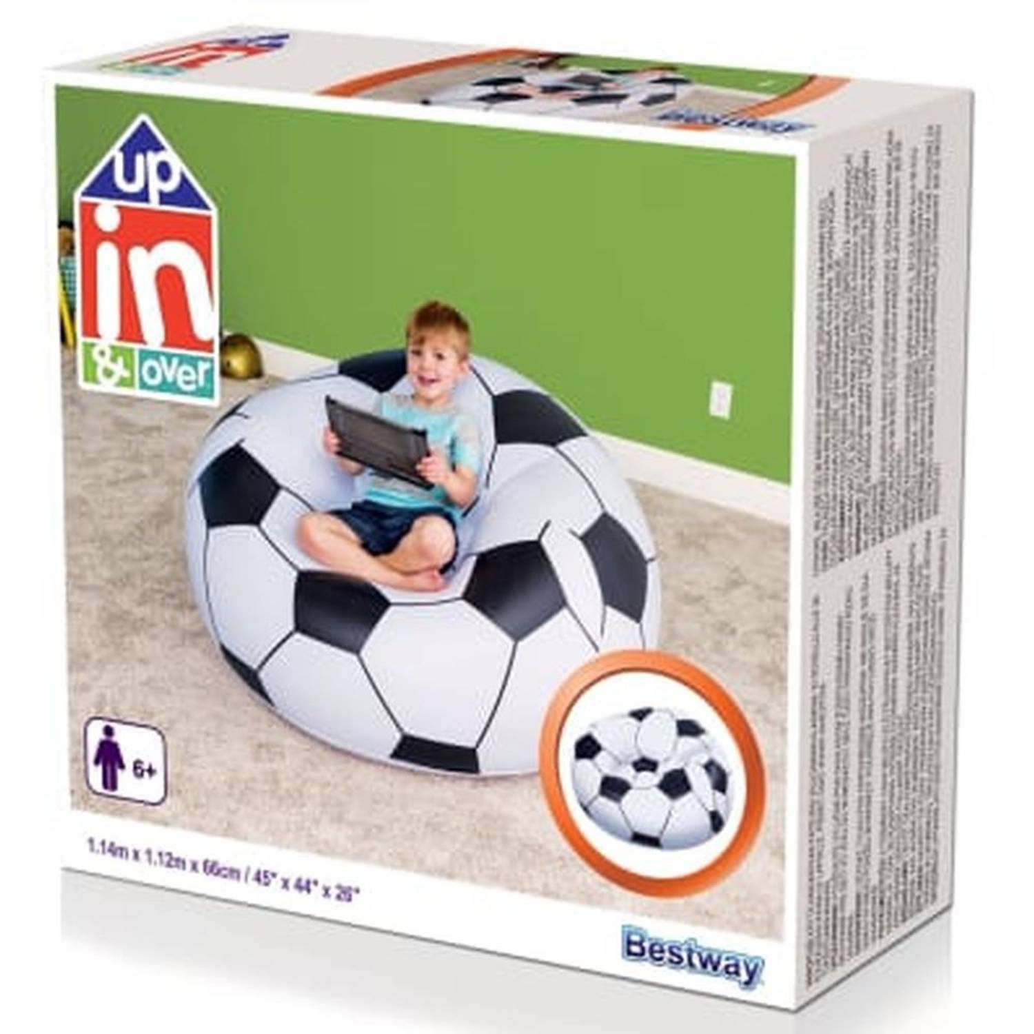 Bestway 6942138970043 Inflatable Beanless Soccer Ball Chair Bestway 6942138970043 Inflatable Beanless Soccer Ball Chair