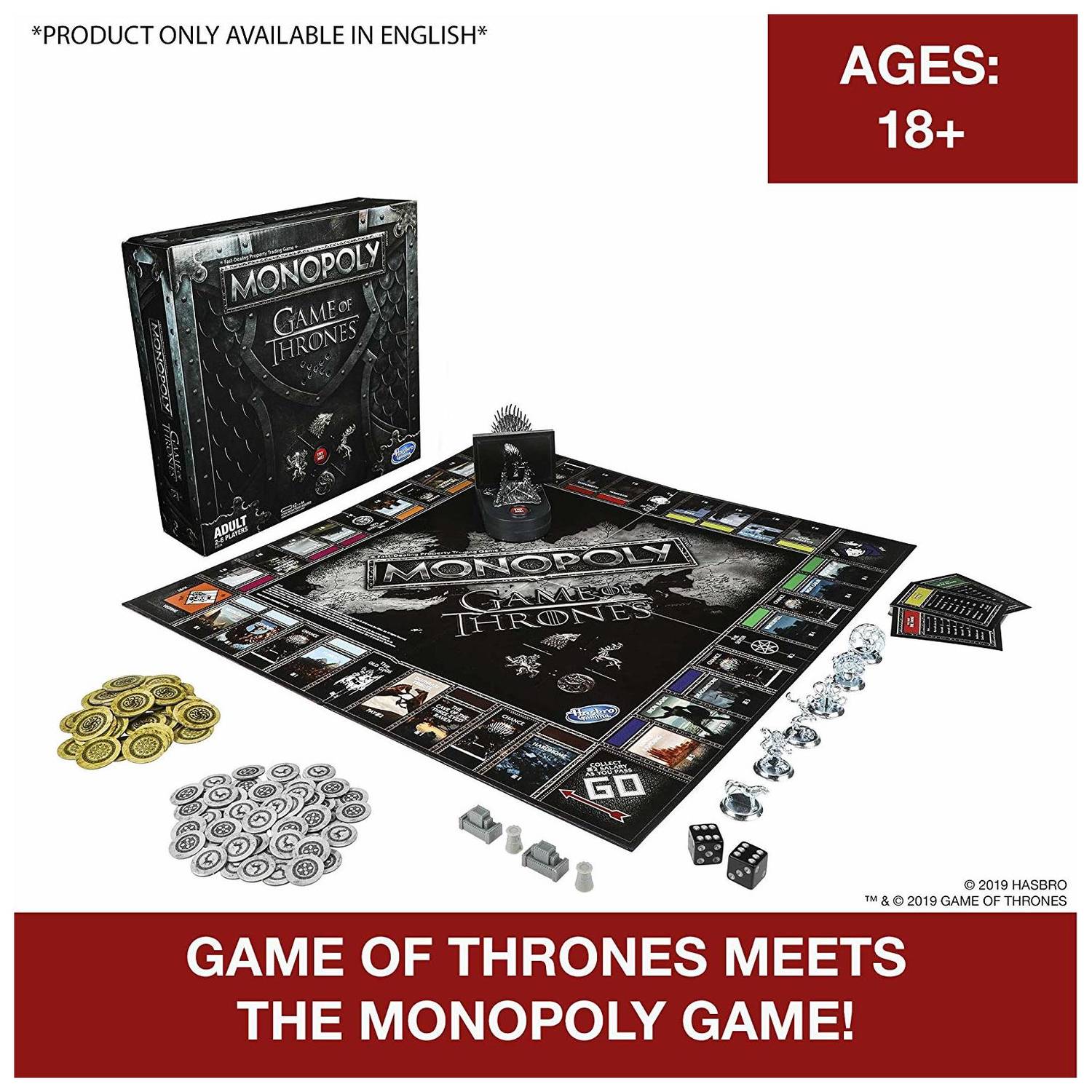 Hasbro Monopoly Game of Thrones Board Game Hasbro Monopoly Game of Thrones Board Game