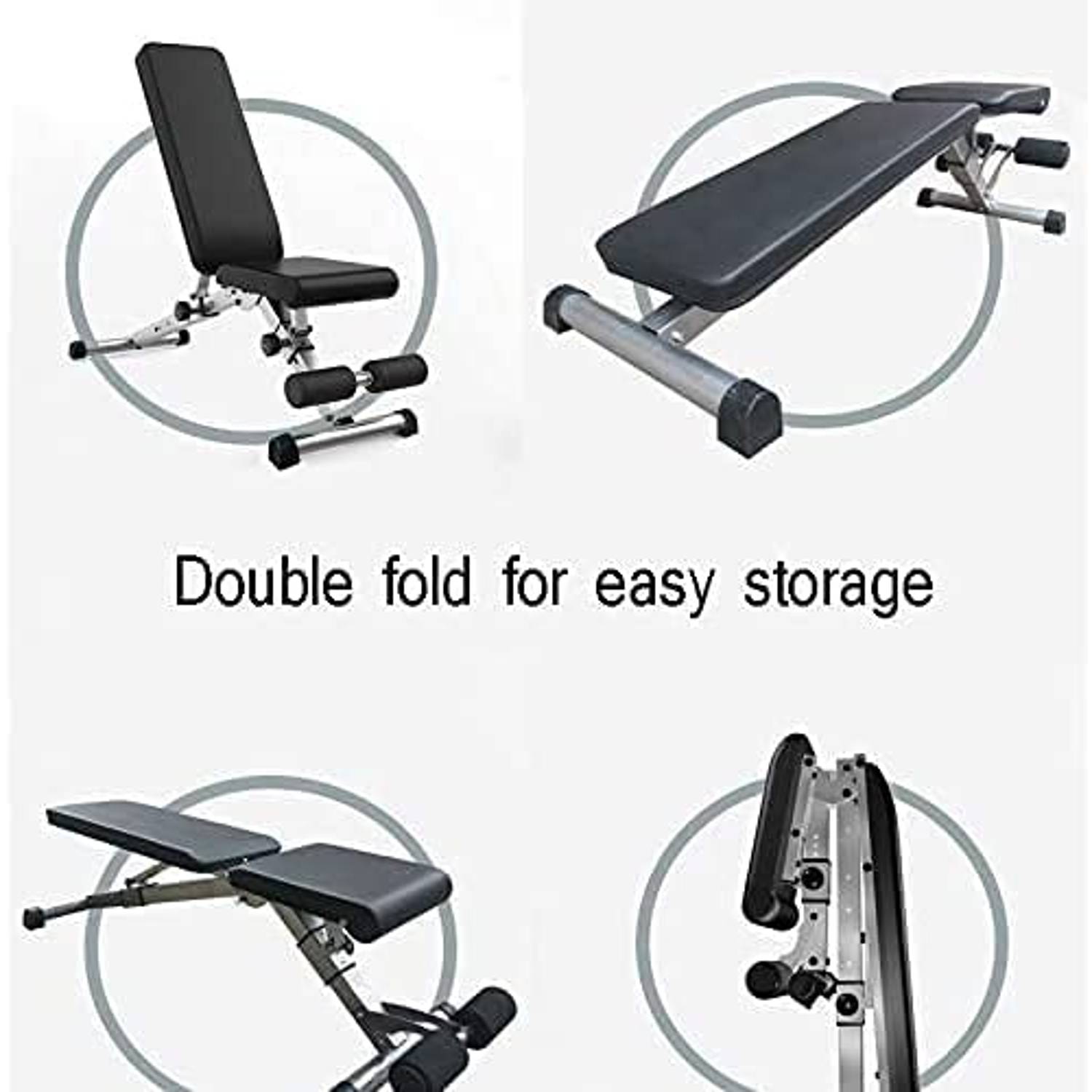 ULTIMAX Adjustable Utility Weight Bench Foldable bench for Home Gym, Weightlifting and Strength Training-Black ULTIMAX Adjustable Utility Weight Bench Foldable bench for Home Gym, Weightlifting and Strength Training-Black