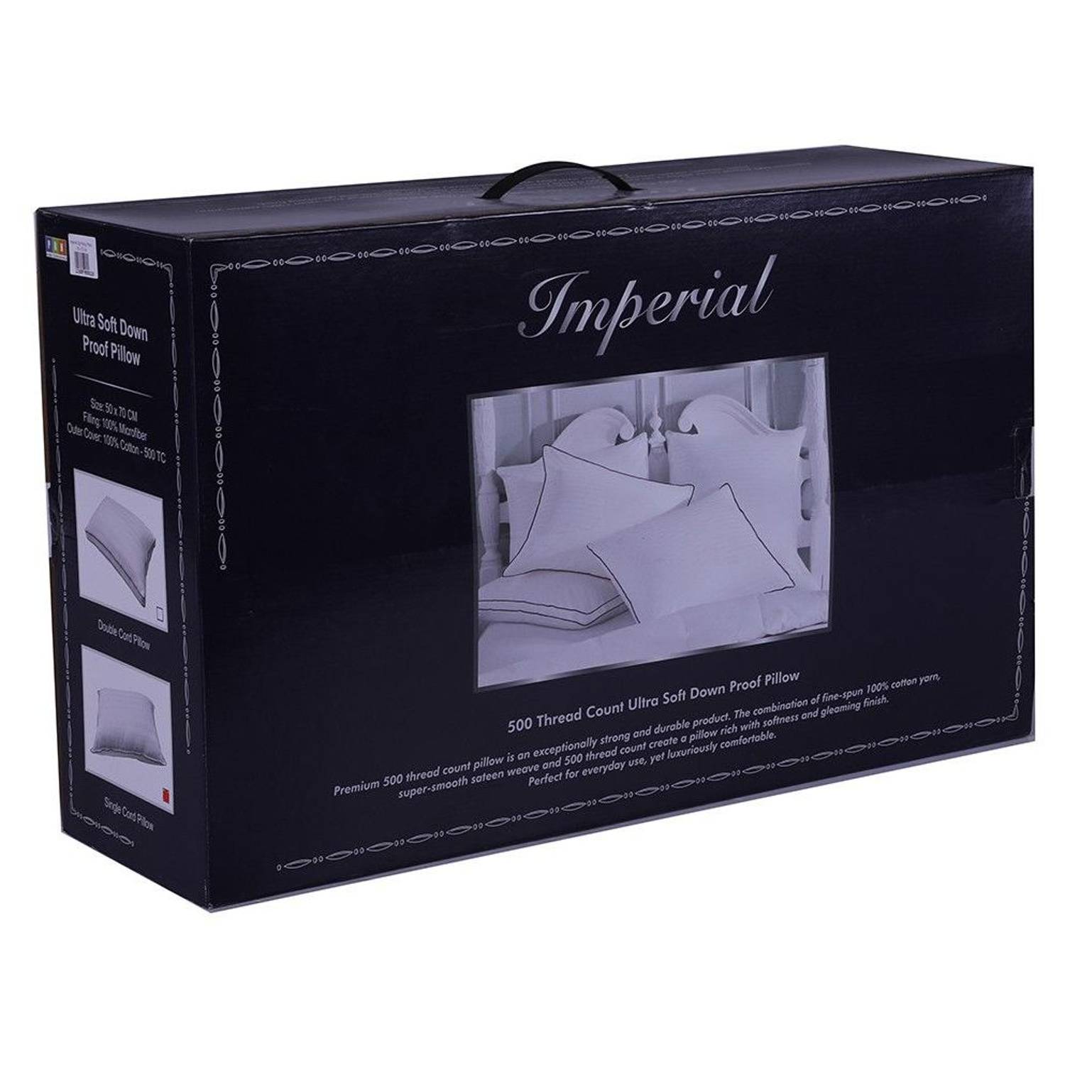 Imperial 500TC Single Cord Pillow 50x70cm White Imperial 500TC Single Cord Pillow 50x70cm White