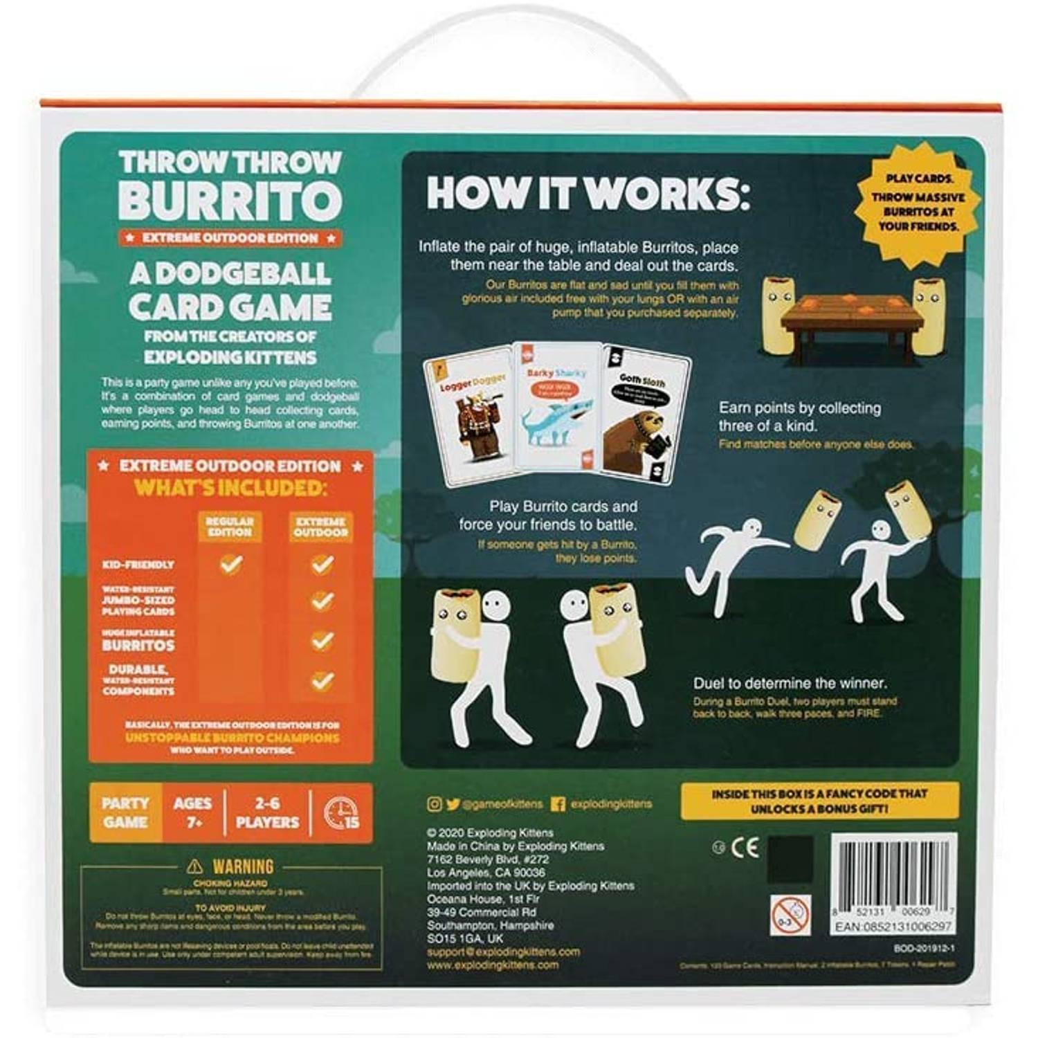 Exploding Kittens - Throw Throw Burrito (Extreme Outdoor Ed.) Exploding Kittens - Throw Throw Burrito (Extreme Outdoor Ed.)