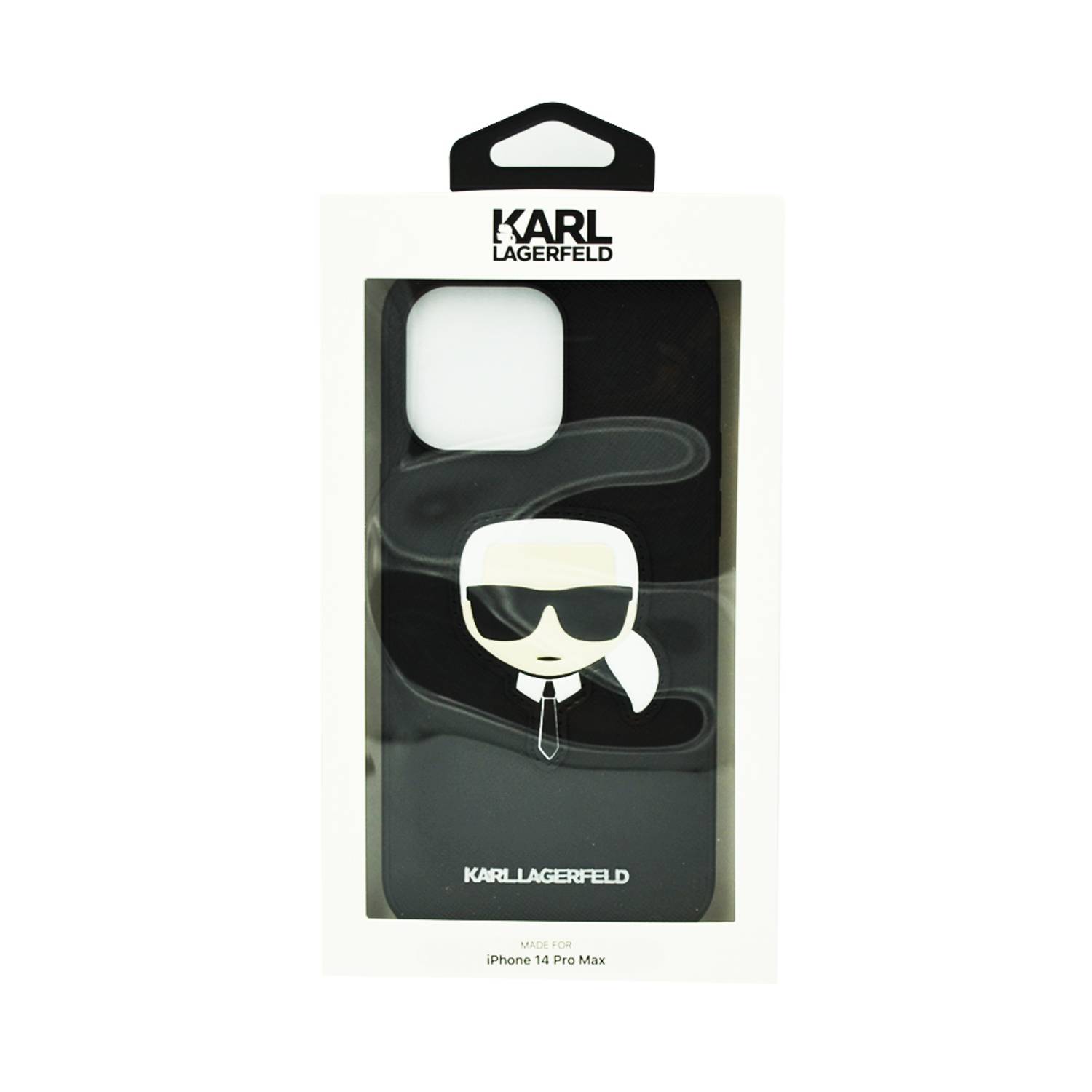 Karl Lagerfeld Saffiano Karl'S Head Patch Hard Case For Iphone 14 Pro Max Black Karl Lagerfeld Saffiano Karl'S Head Patch Hard Case For Iphone 14 Pro Max Black