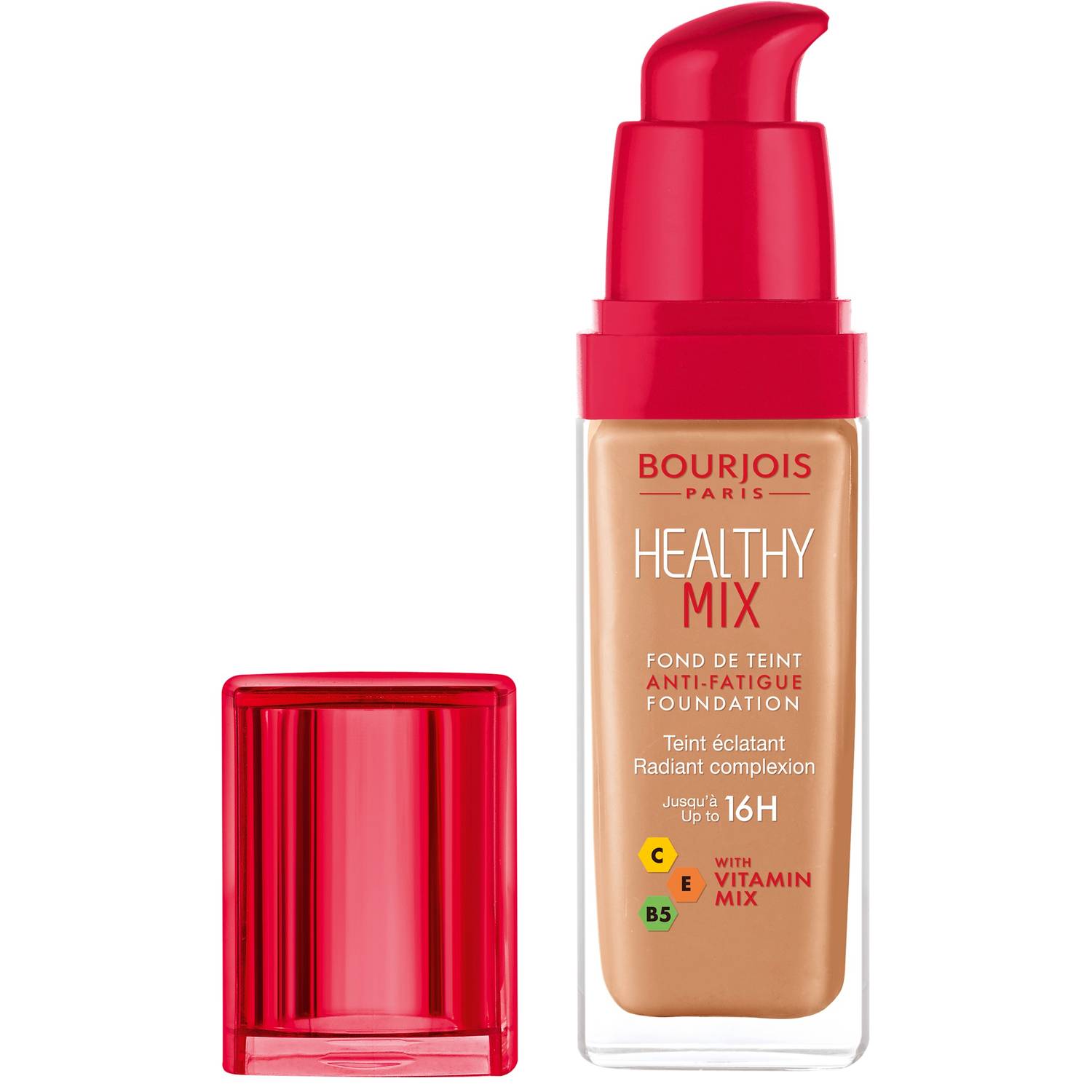 Bourjois, Healthy Mix Anti-Fatigue. Foundation. 56 Light tan Bourjois, Healthy Mix Anti-Fatigue. Foundation. 56 Light tan