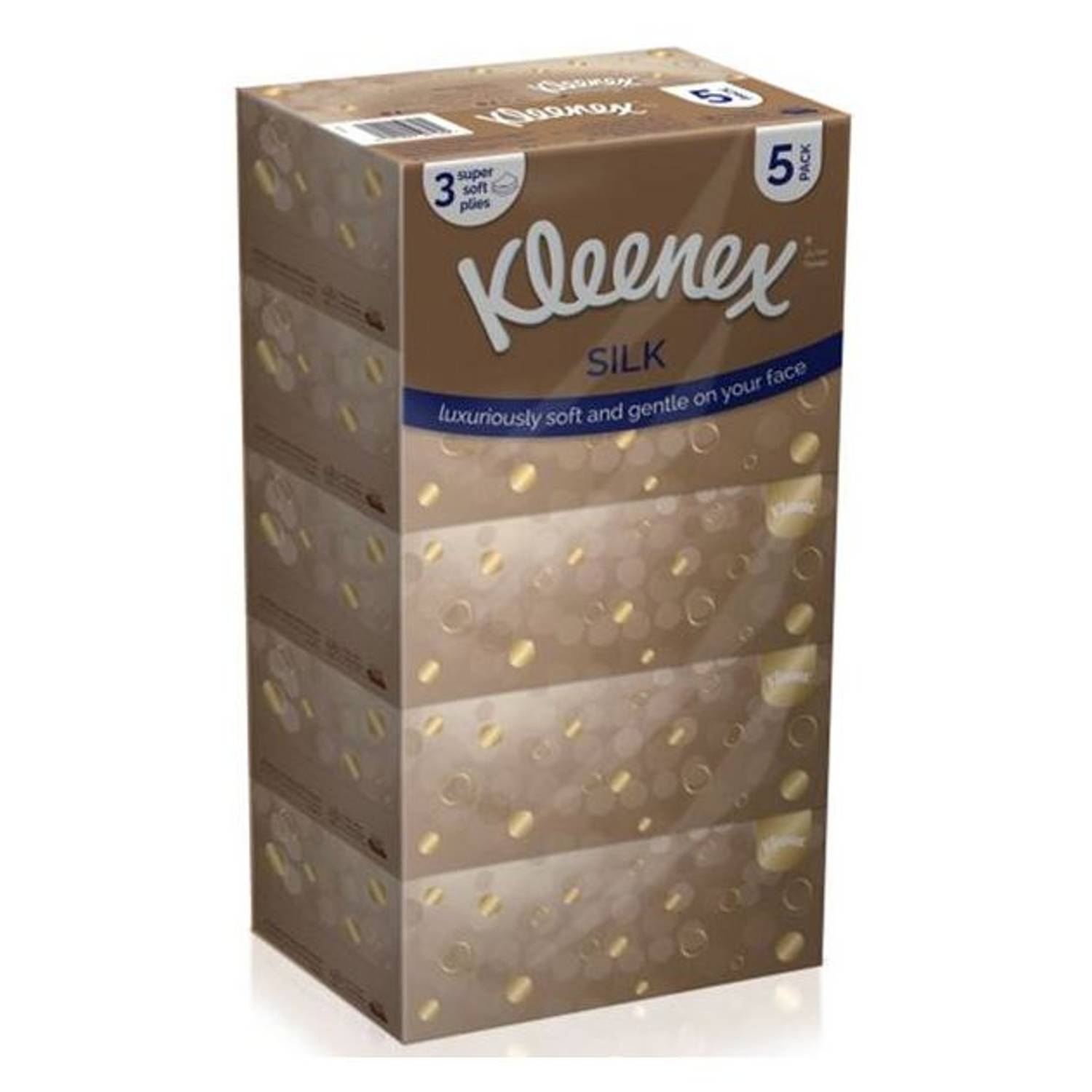 Kleenex Silk Facial Tissue 110 Sheets x 3 Ply Pack of 5 Boxes Kleenex Silk Facial Tissue 110 Sheets x 3 Ply Pack of 5 Boxes