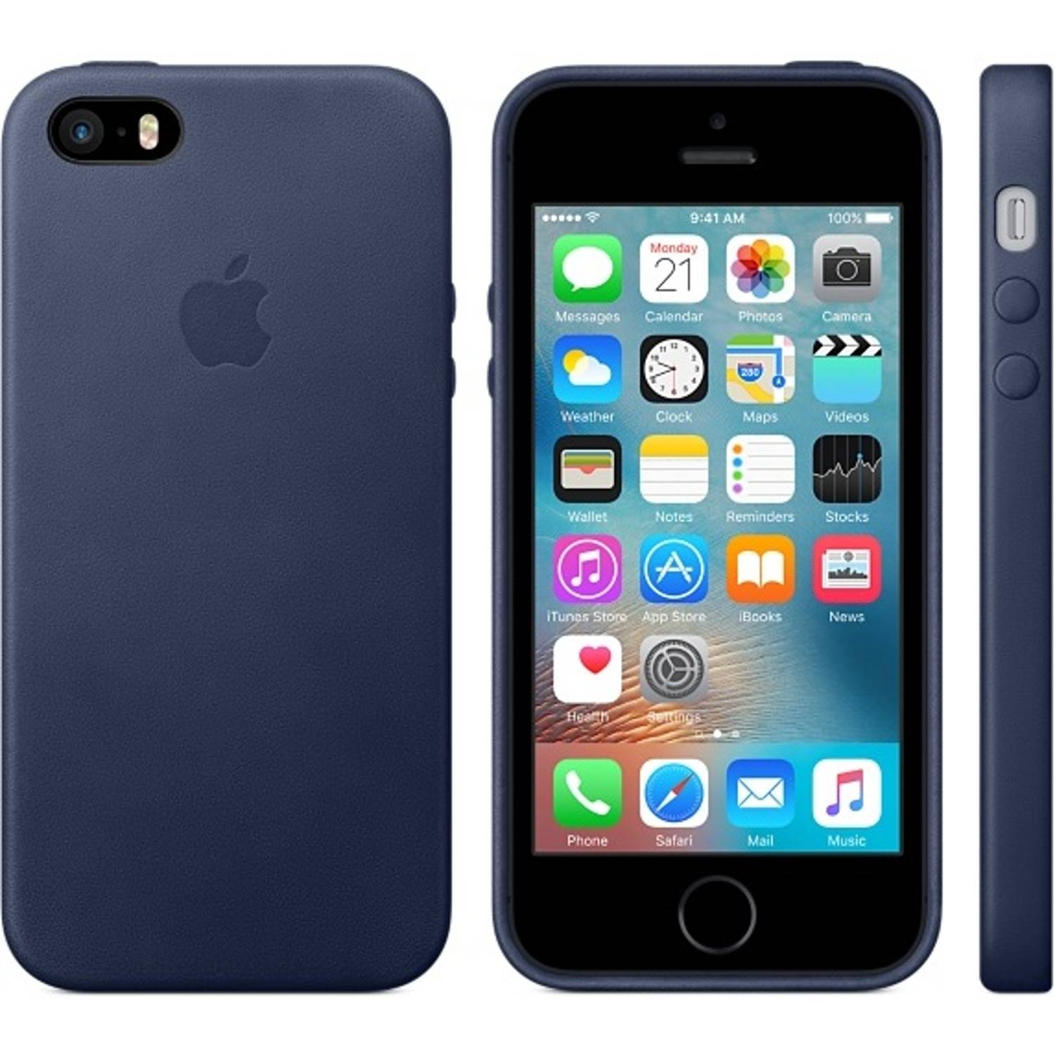 Apple Leather Case Midnight Blue For iPhone SE - MMHG2ZM/A Apple Leather Case Midnight Blue For iPhone SE - MMHG2ZM/A