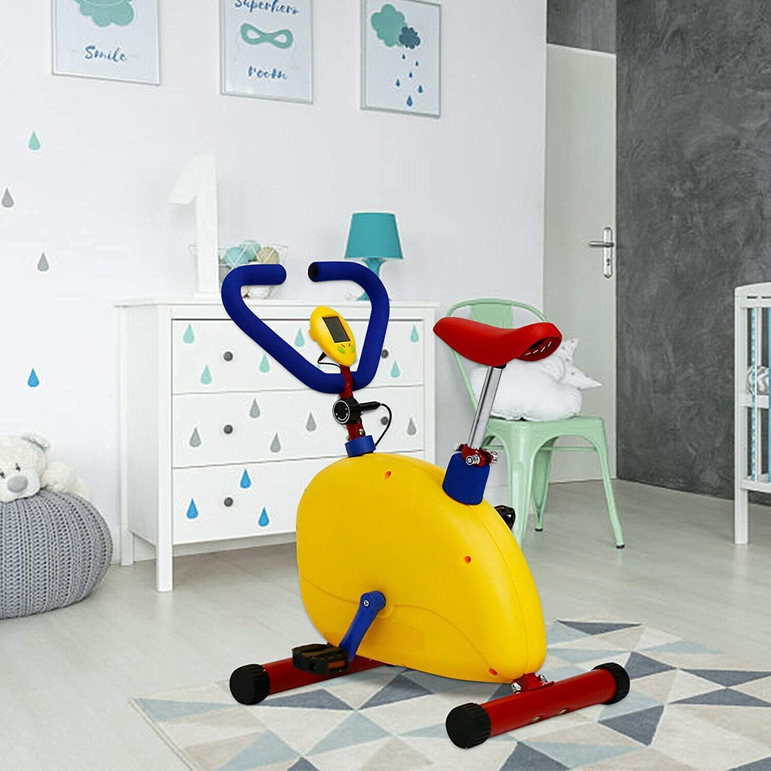 ULTIMAX Kids Exercise Bike Equipment, Toddler Exercise Bikes Machine Indoor Cardio Training for Childrens with Adjustable Seat Mini Exercise Kid Stationary Bike ULTIMAX Kids Exercise Bike Equipment, Toddler Exercise Bikes Machine Indoor Cardio Training for Childrens with Adjustable Seat Mini Exercise Kid Stationary Bike