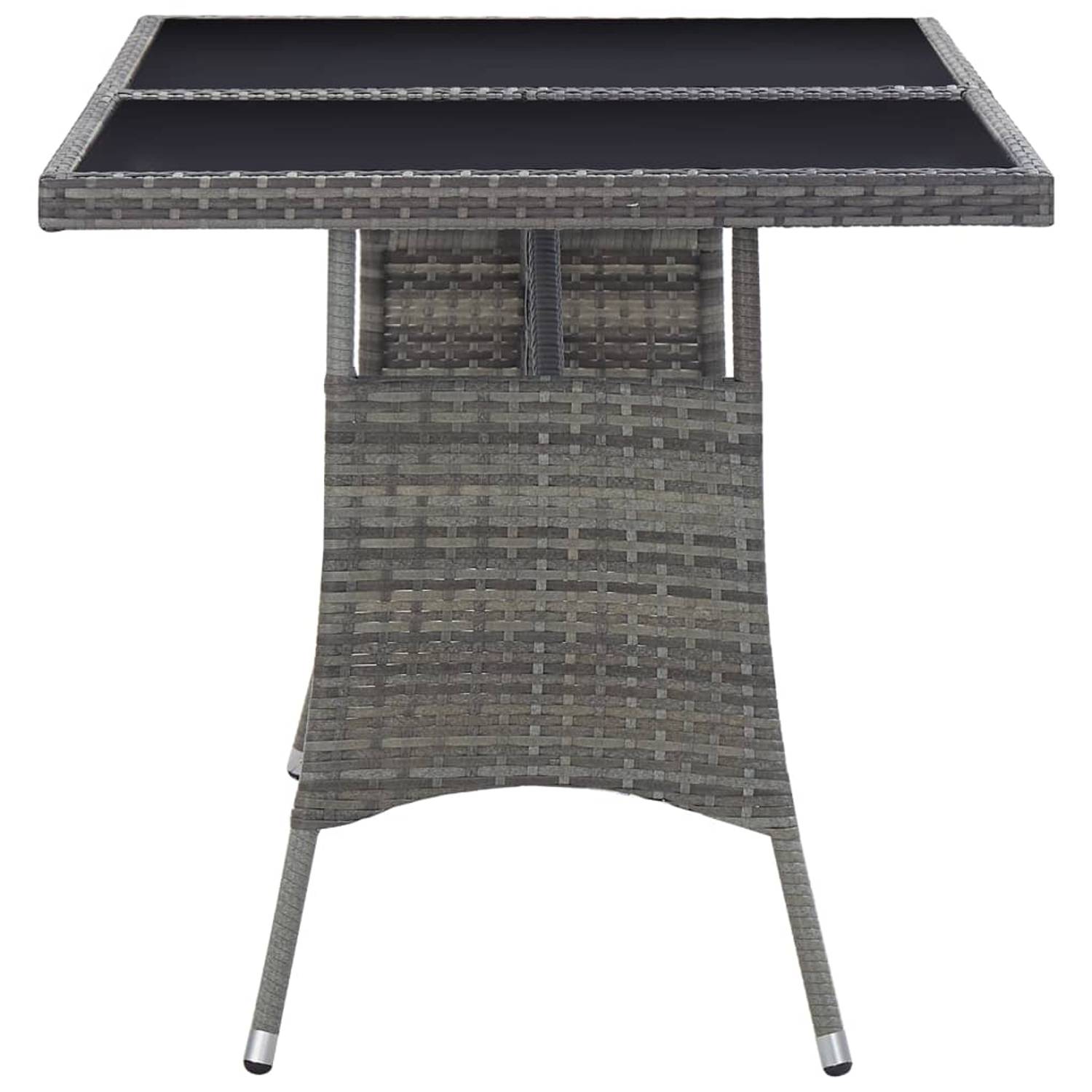 Vidaxl Garden Table Grey 140x80x74 Cm Poly Rattan Vidaxl Garden Table Grey 140x80x74 Cm Poly Rattan