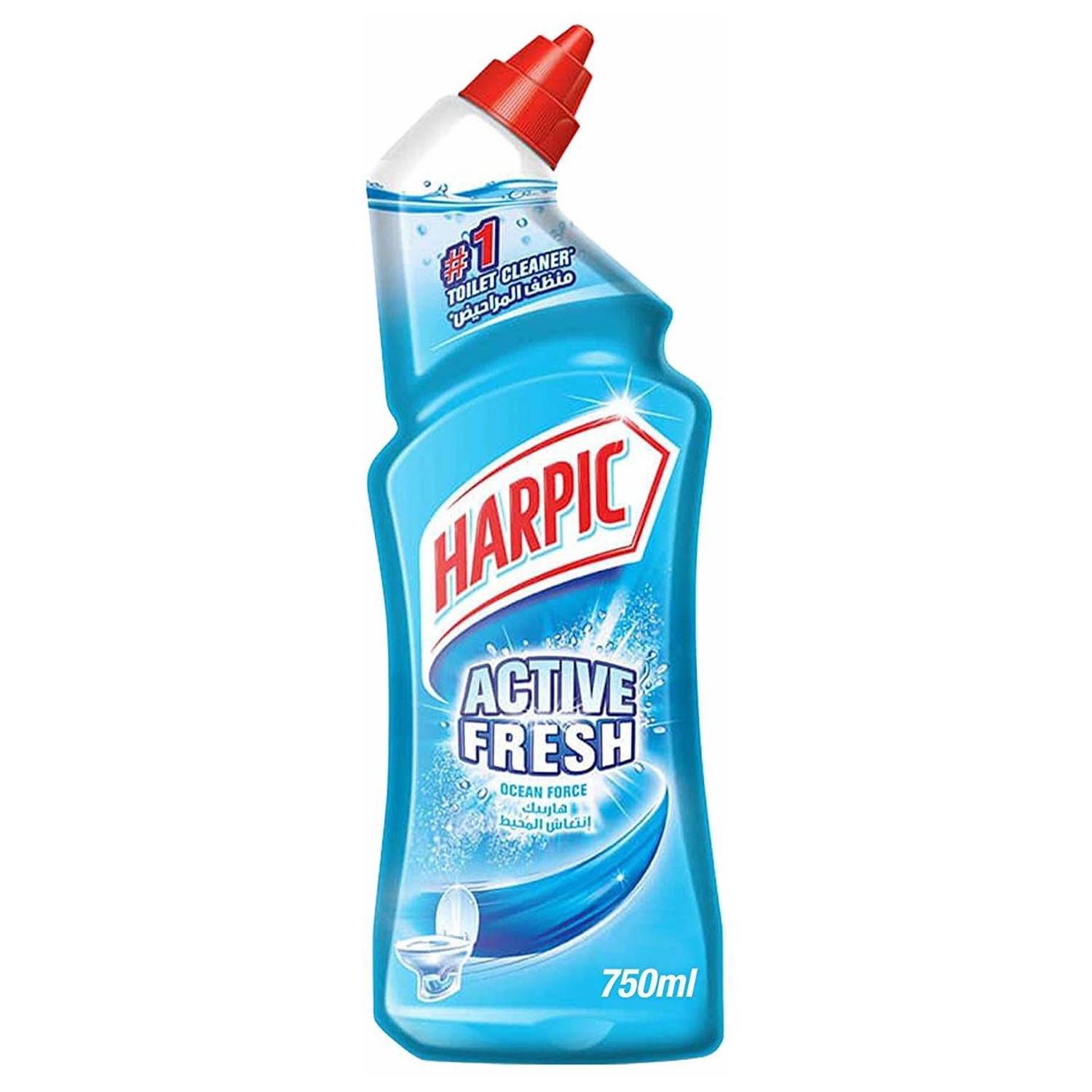 Harpic Toilet Cleaner Liquid Active Fresh Ocean 750ml Harpic Toilet Cleaner Liquid Active Fresh Ocean 750ml