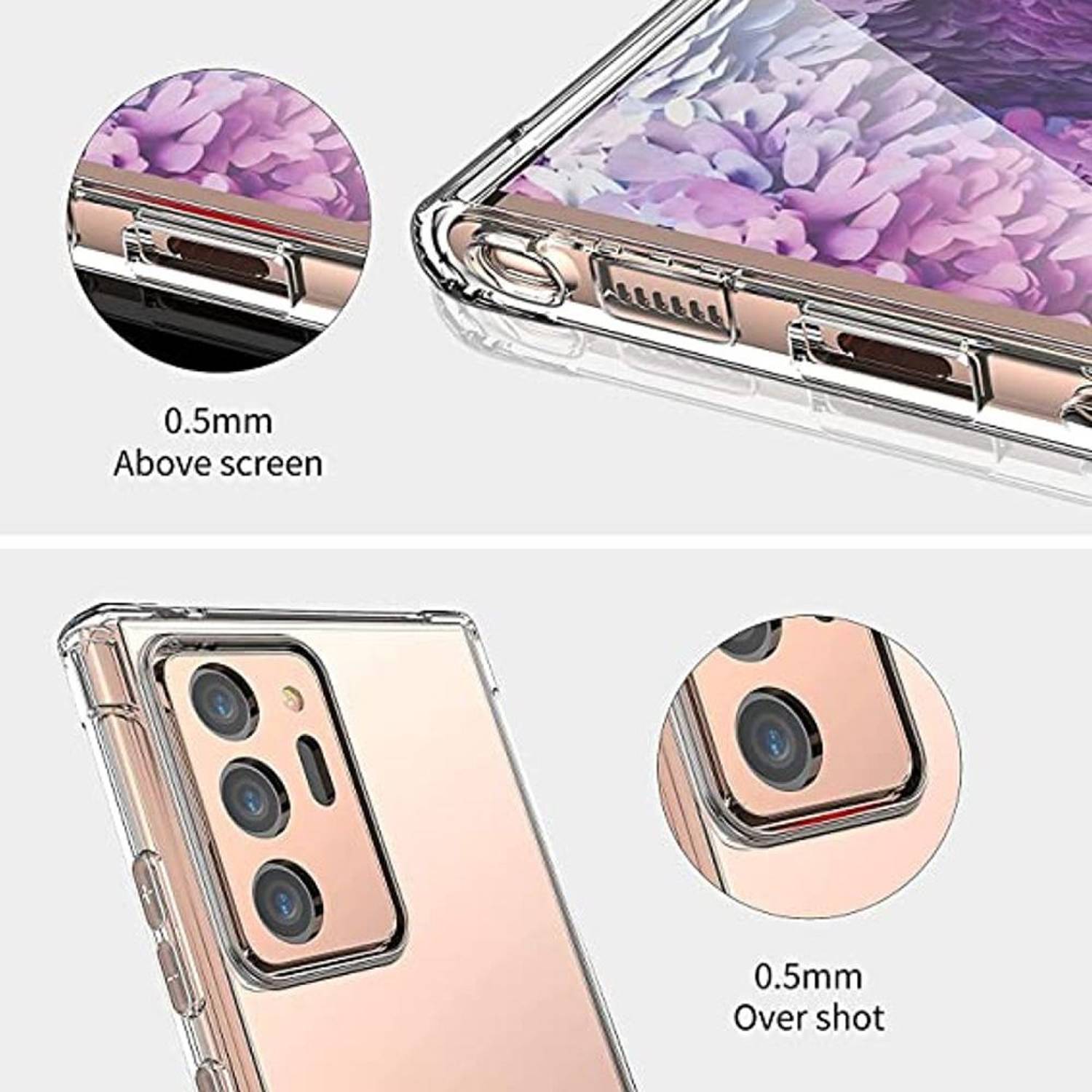 WaveWi Screen Protector With Lens Cover Case Clear Galaxy Note 20/Note 20 Ultra WaveWi Screen Protector With Lens Cover Case Clear Galaxy Note 20/Note 20 Ultra