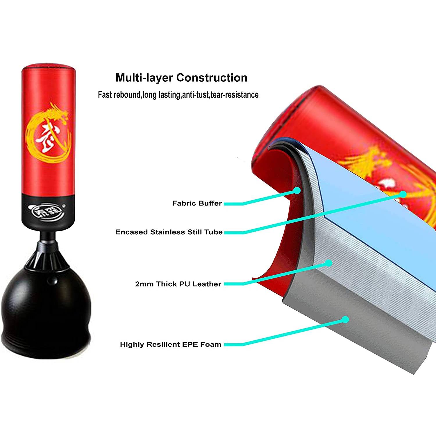 Skyland Professional Boxing Stand-EM-1845, Multi Color Skyland Professional Boxing Stand-EM-1845, Multi Color